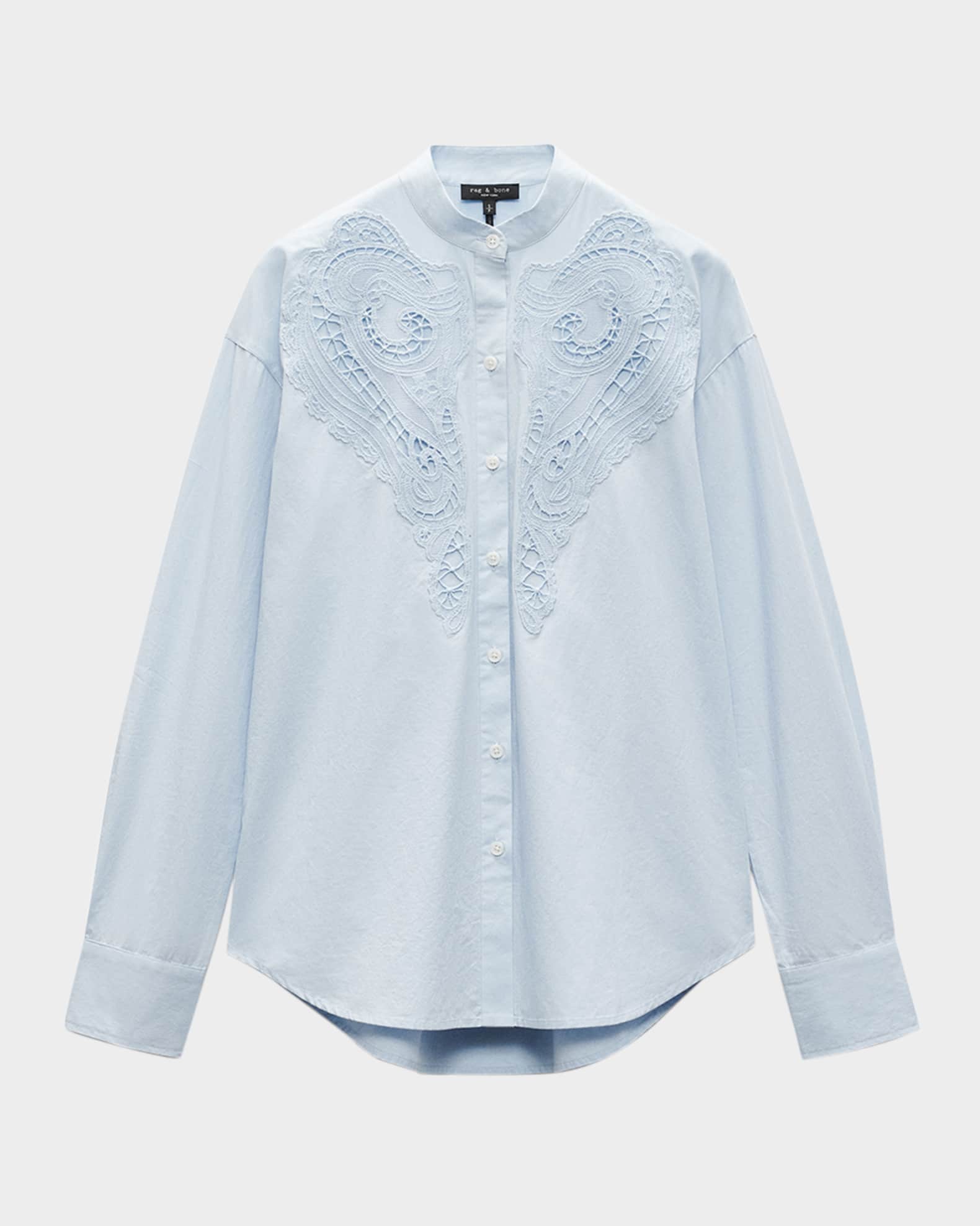 Ainsley Long-Sleeve Embroidered Shirt  0