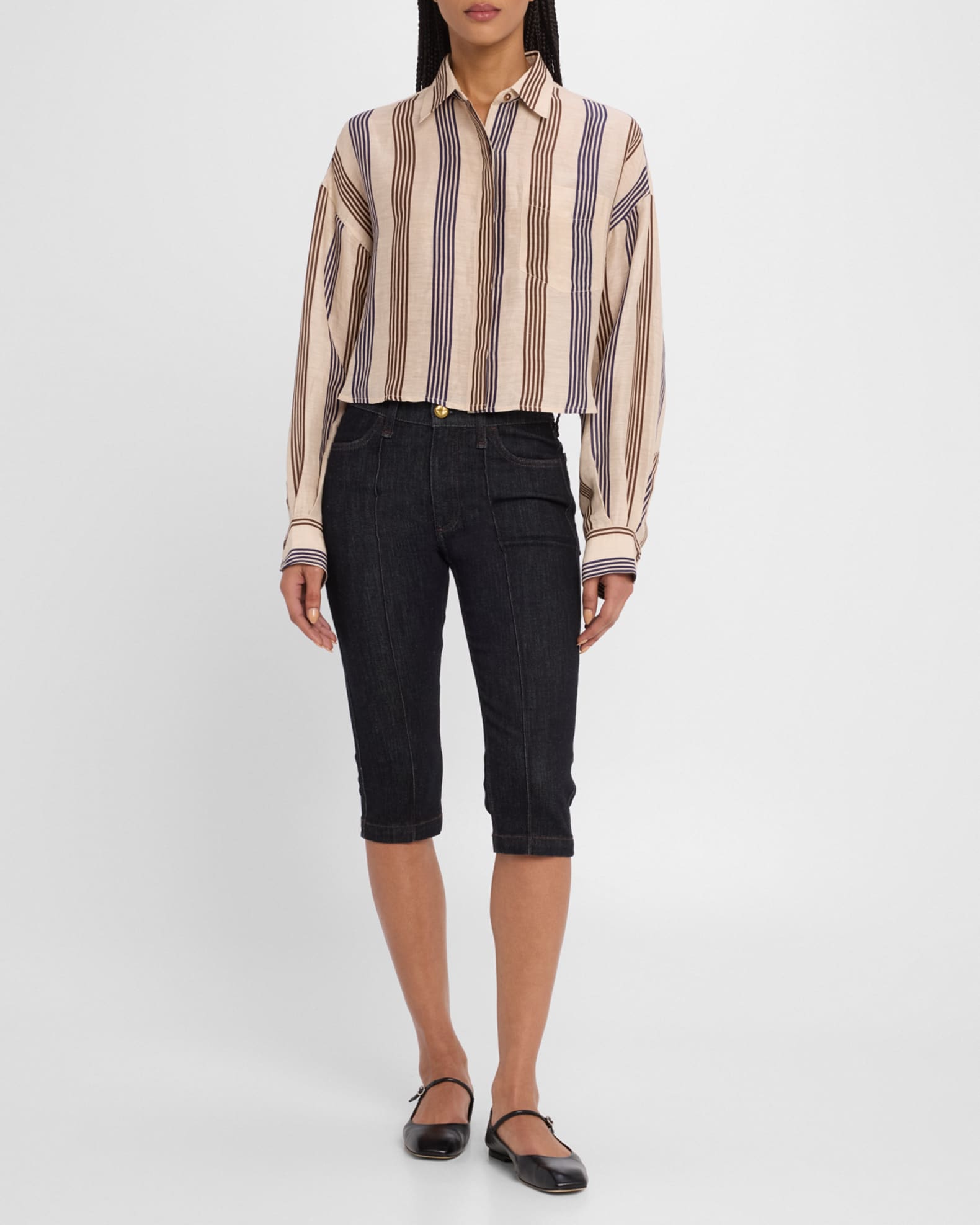 Flexi Kit Mid-Rise Capri Jeans 1