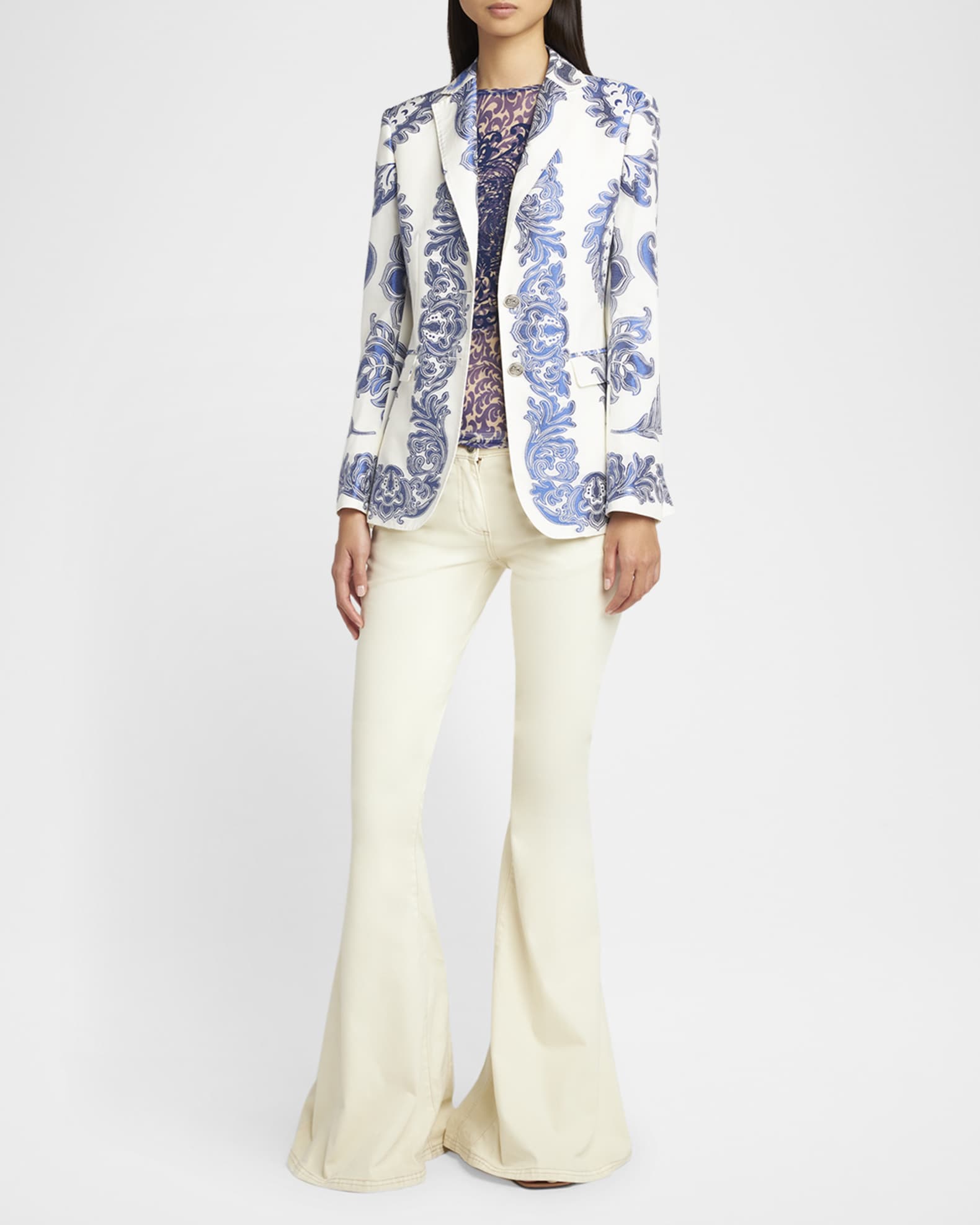 Etro Shiny Engineer Jacquard Single-Breasted Blazer | Neiman Etro Shiny Engineer Jacquard Single-Breasted Blazer | Neiman
