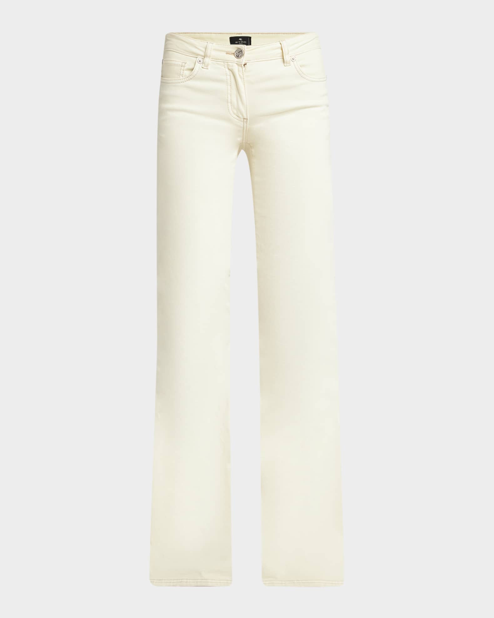 Mid-Rise Soft Denim Flare Jeans