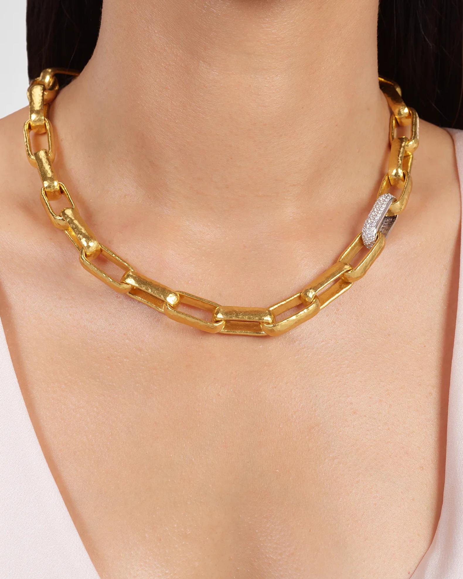 Gurhan Hoopla 24K Gold Diamond Pave Statement Chain Necklace | Neiman ...