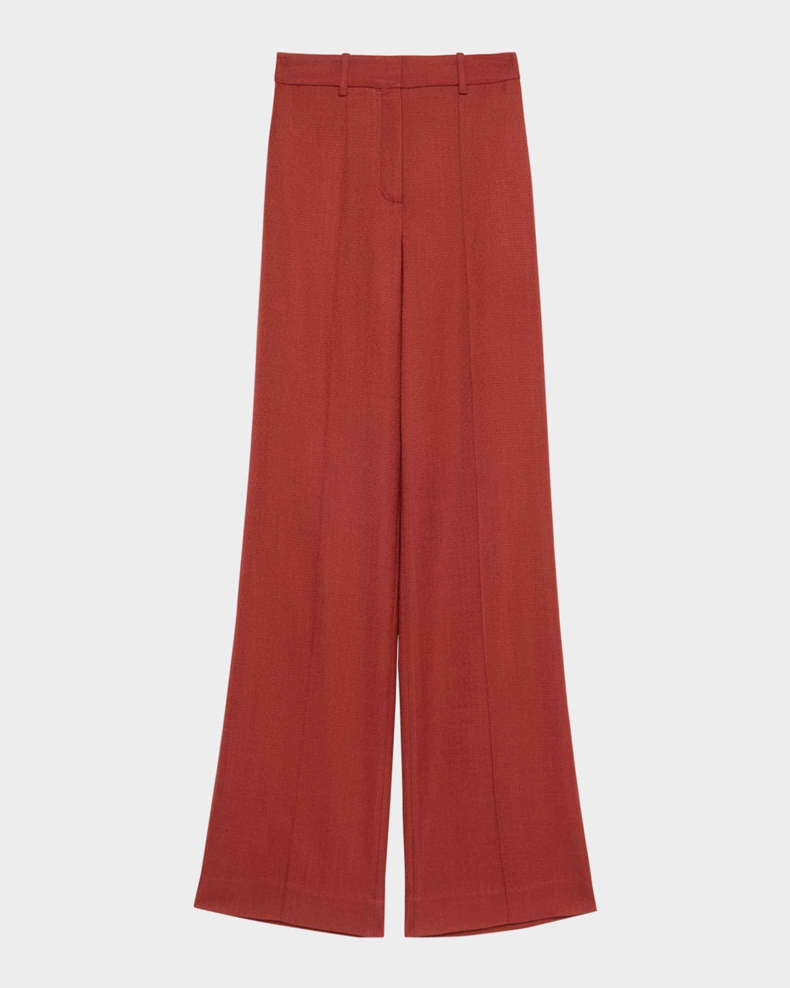 Wyatt Stretch Canvas Wide-Leg Pants 0