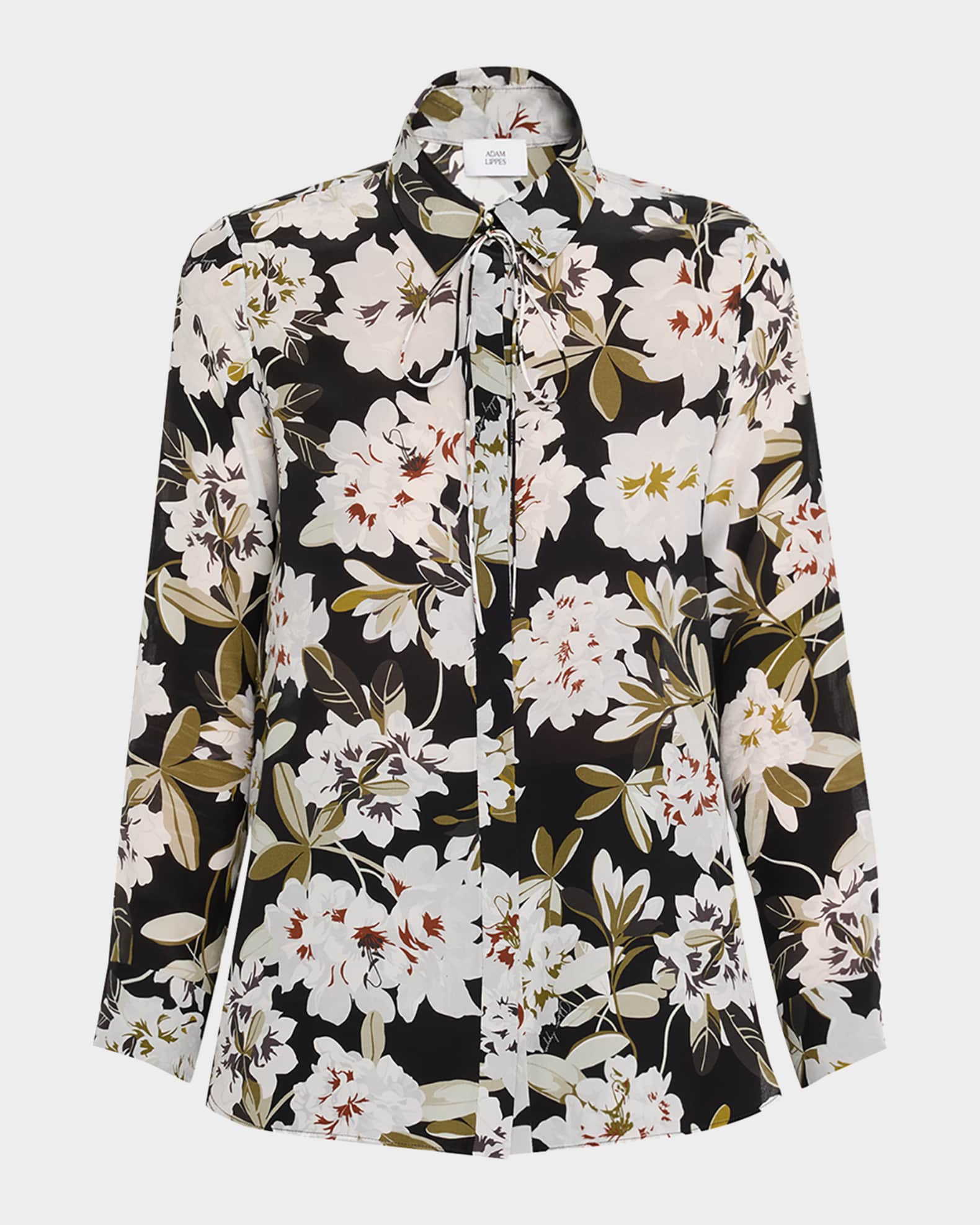 Mathias Floral-Print Crepe De Chine Shirt 0