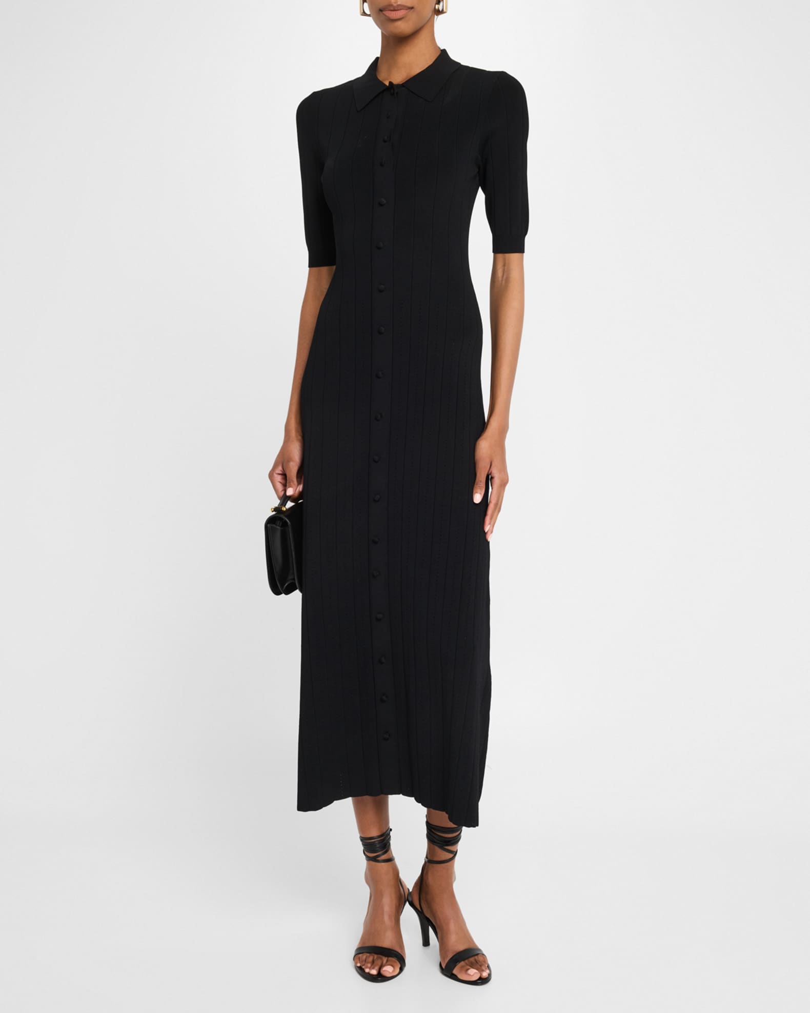 Fenwick Polo Button Down Compact Jacquard Dress 1