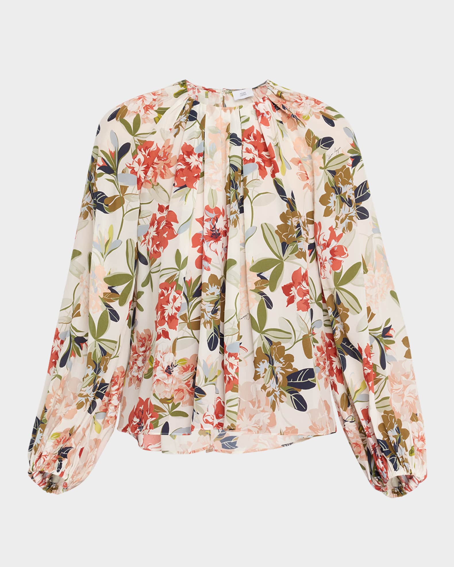 Lottie Floral-Print Crepe De Chine Top 0