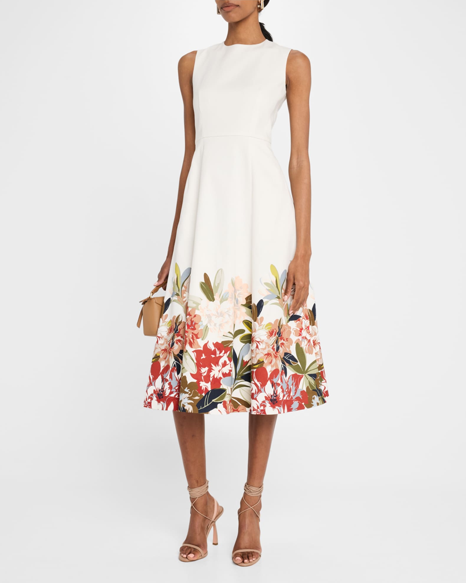 Eloise Floral Print Cotton Twill Dress 1