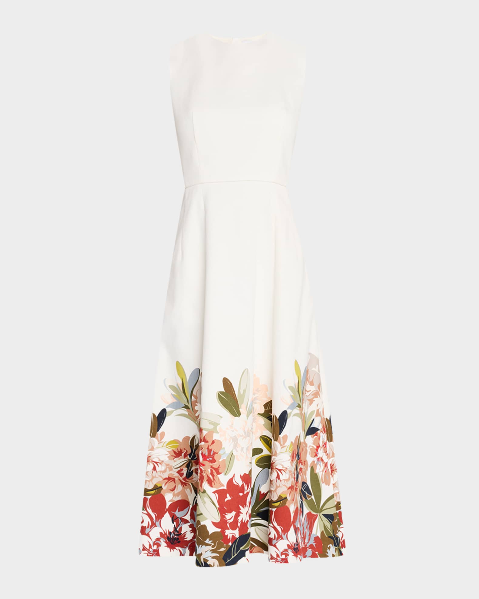 Eloise Floral Print Cotton Twill Dress 0