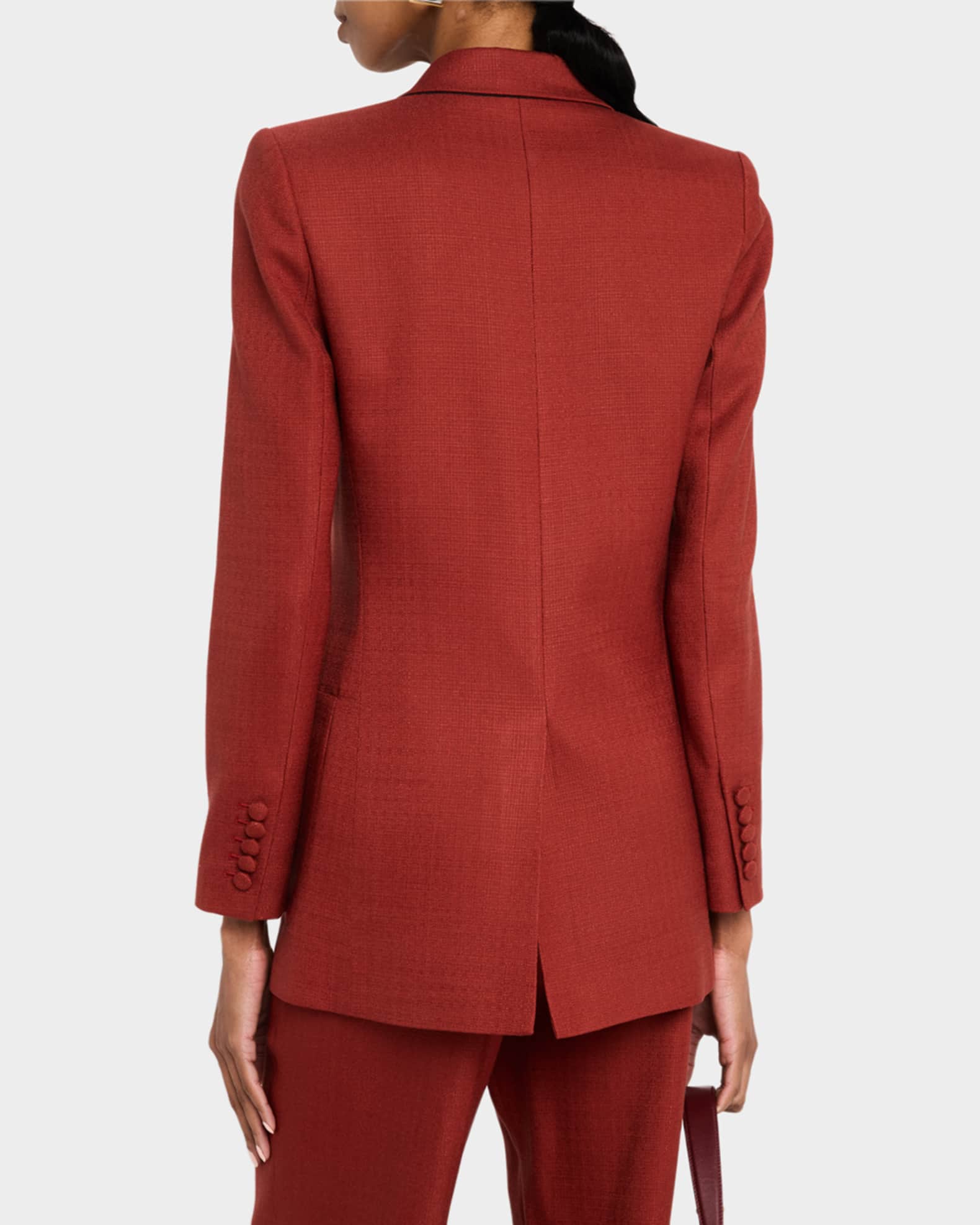 Adam Lippes Riva Double-Breasted Stretch Canvas Jacket | Neiman Marcus