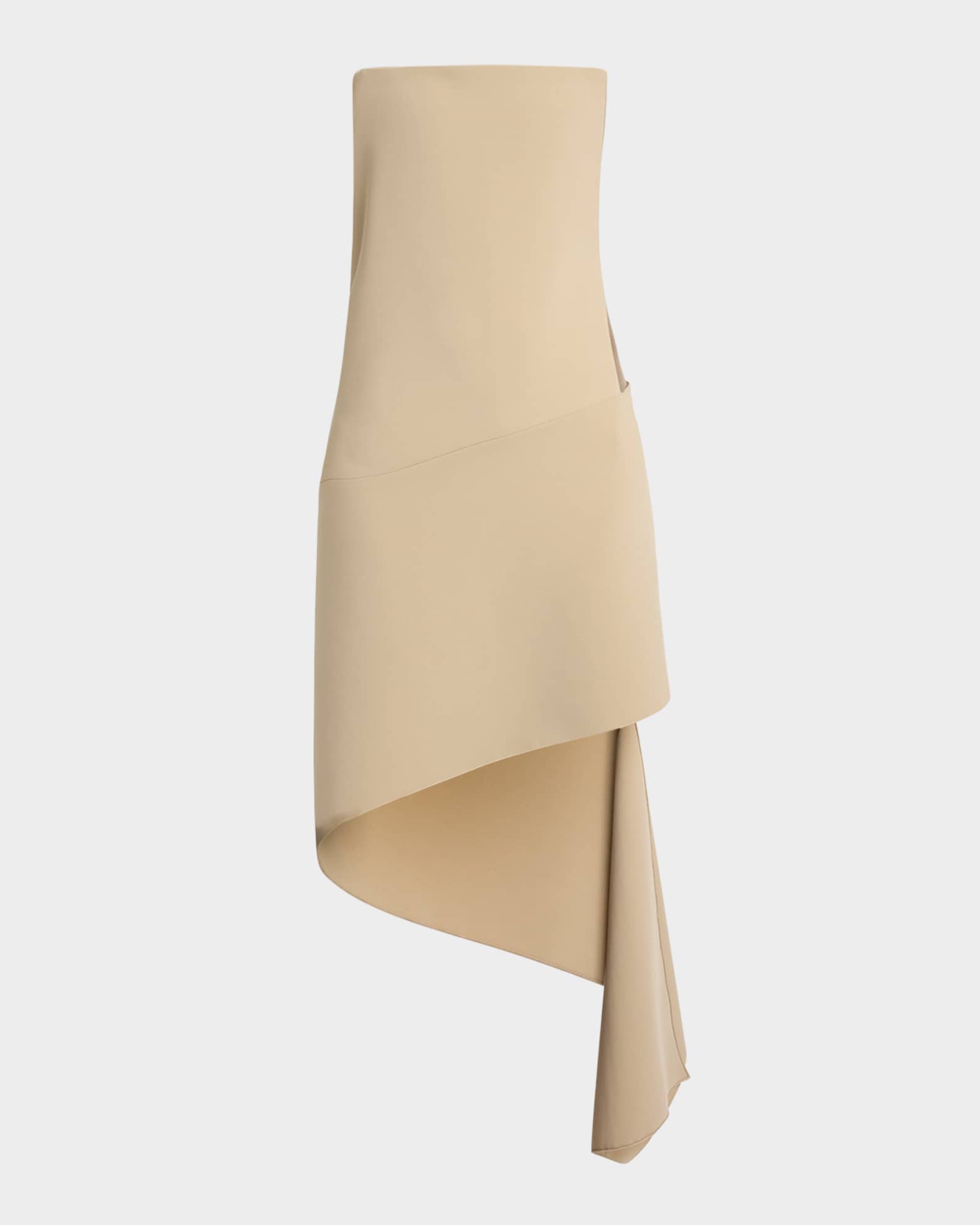 Courreges Strapless Twisted Illusion Crepe Dress | Neiman Marcus