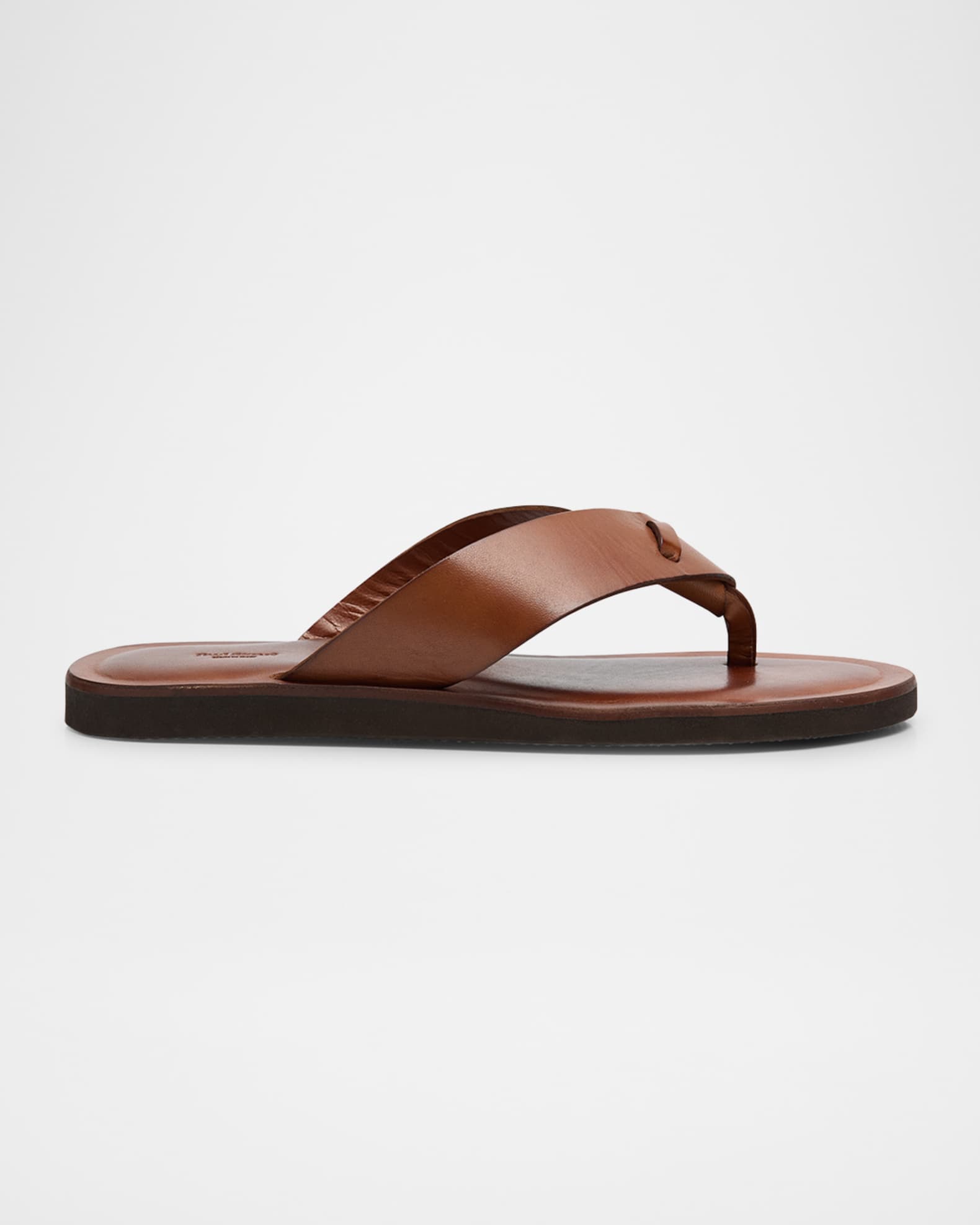 Paul Stuart Men's Damascus Leather Flip-Flops | Neiman Marcus