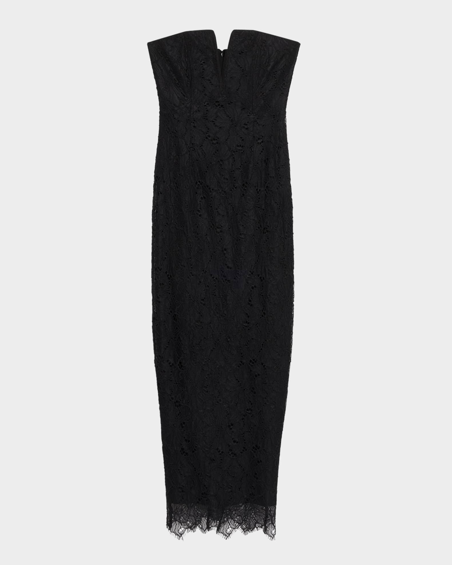 残り僅か！【BCBG MAXAZRIA】Column Gown BCBGMAXAZRIA Strapless Floral Lace Column Gown | Neiman Marcus