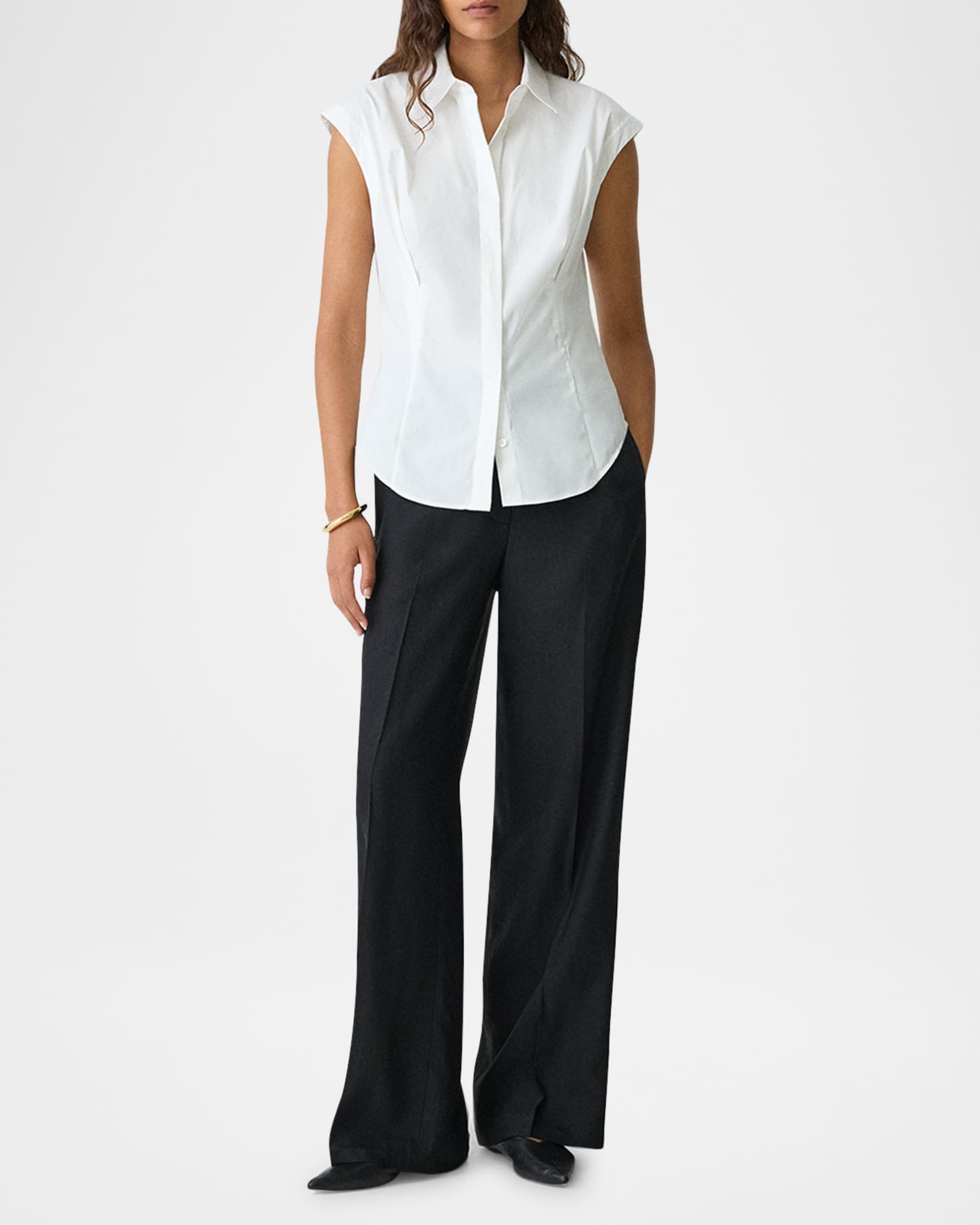 Cap-Sleeve Cinch Shirt  1