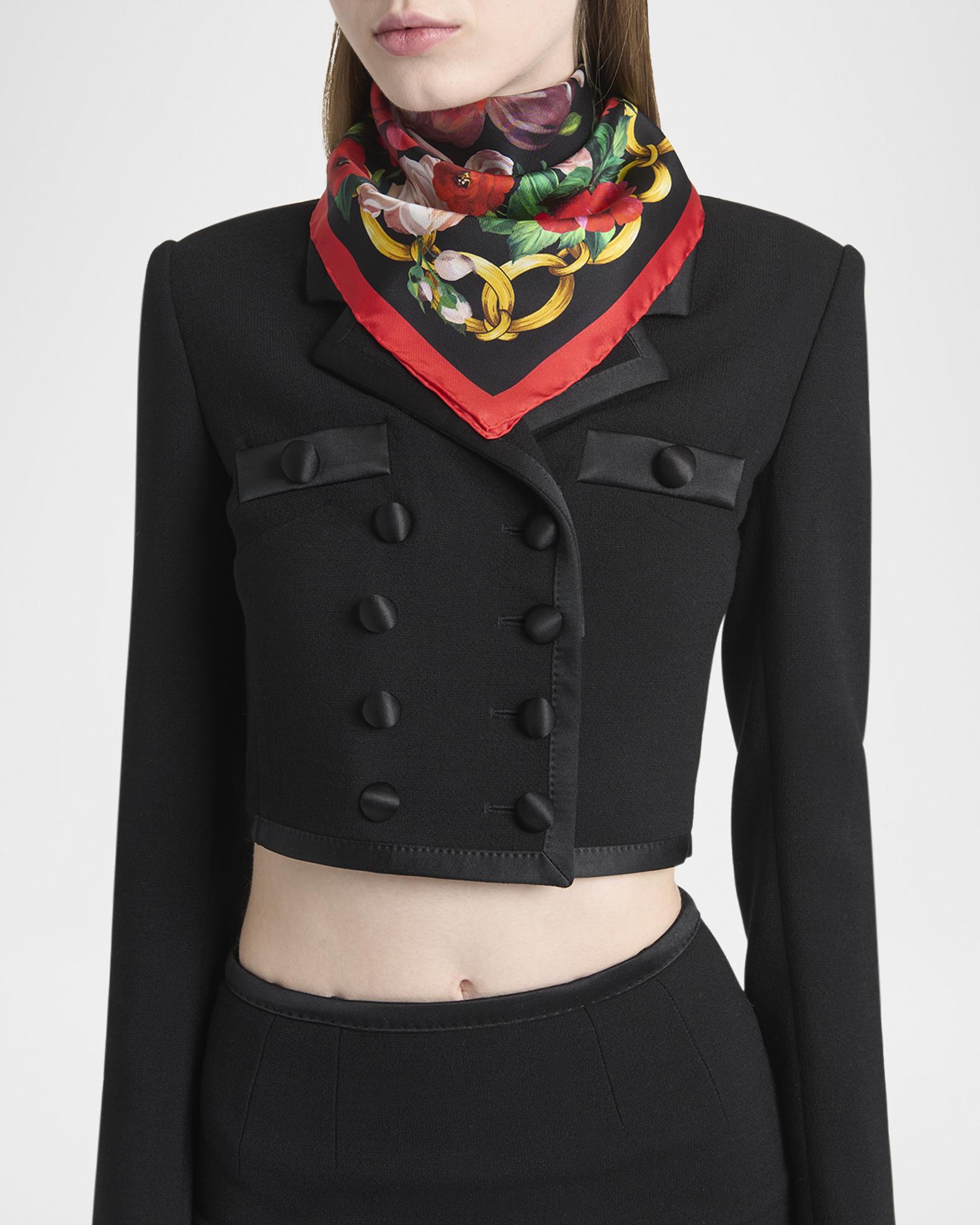Dolce&Gabbana Floral Chain Foulard Silk Scarf | Neiman Marcus