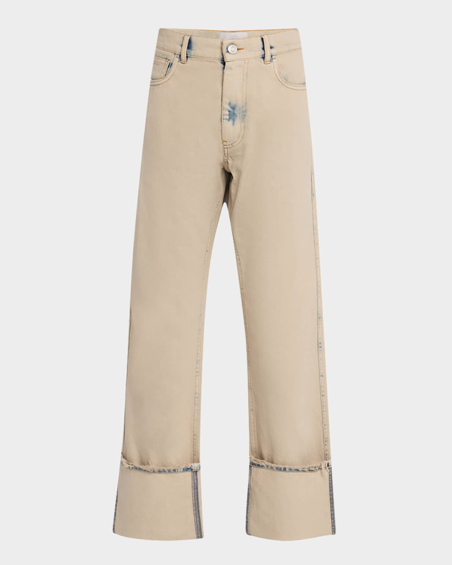 Boyfriend Denim Straight-Leg Crop Pants 0