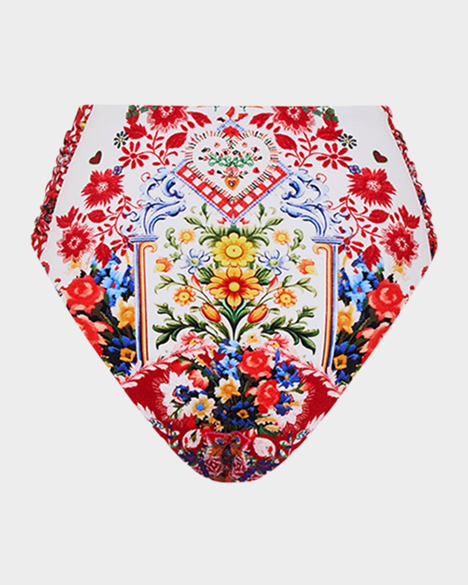 Faith, Luck & Justice Ruched Side Bikini Bottoms 1