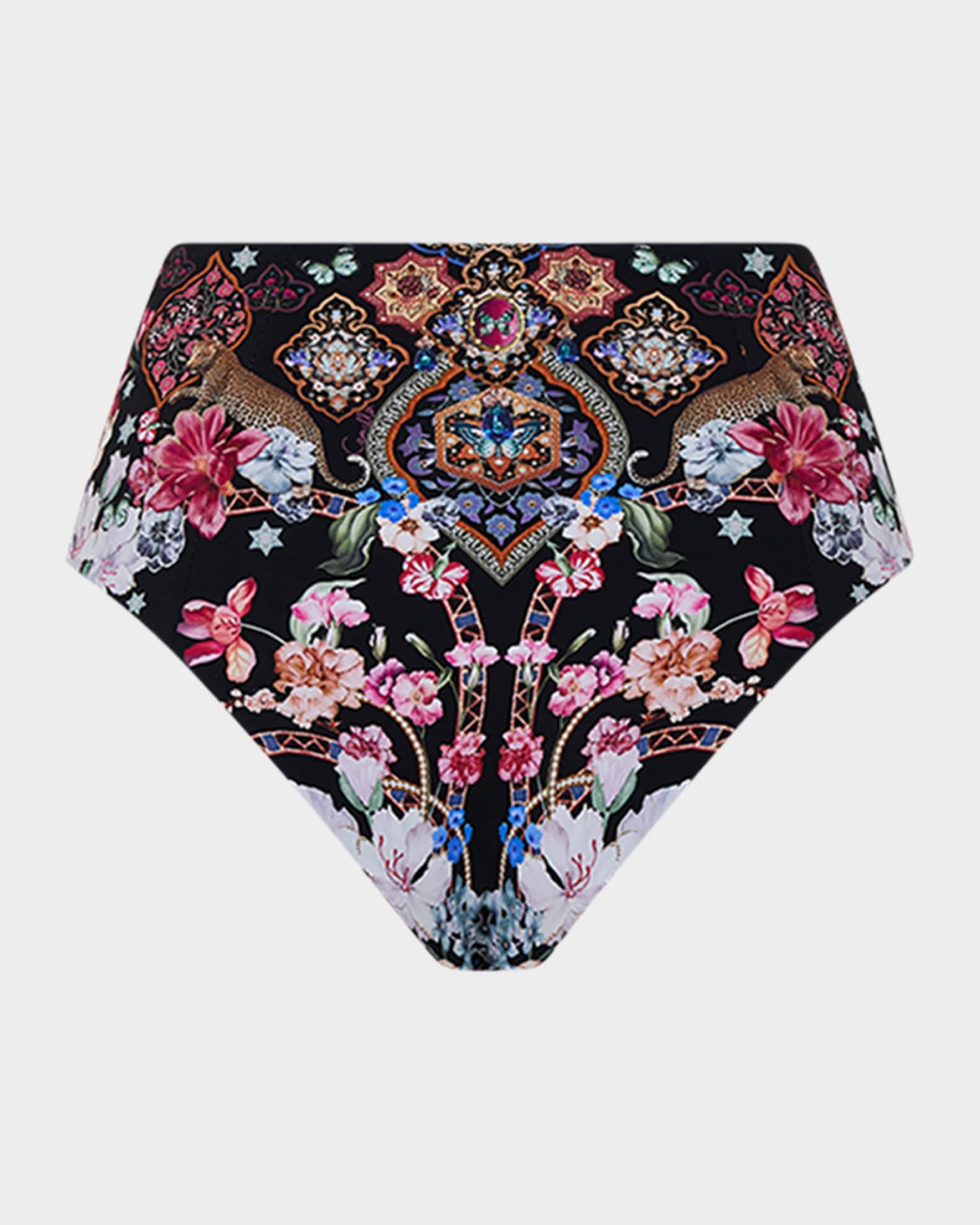 Midnight in Monserrate High-Waist Paneled Bikini Bottoms 1