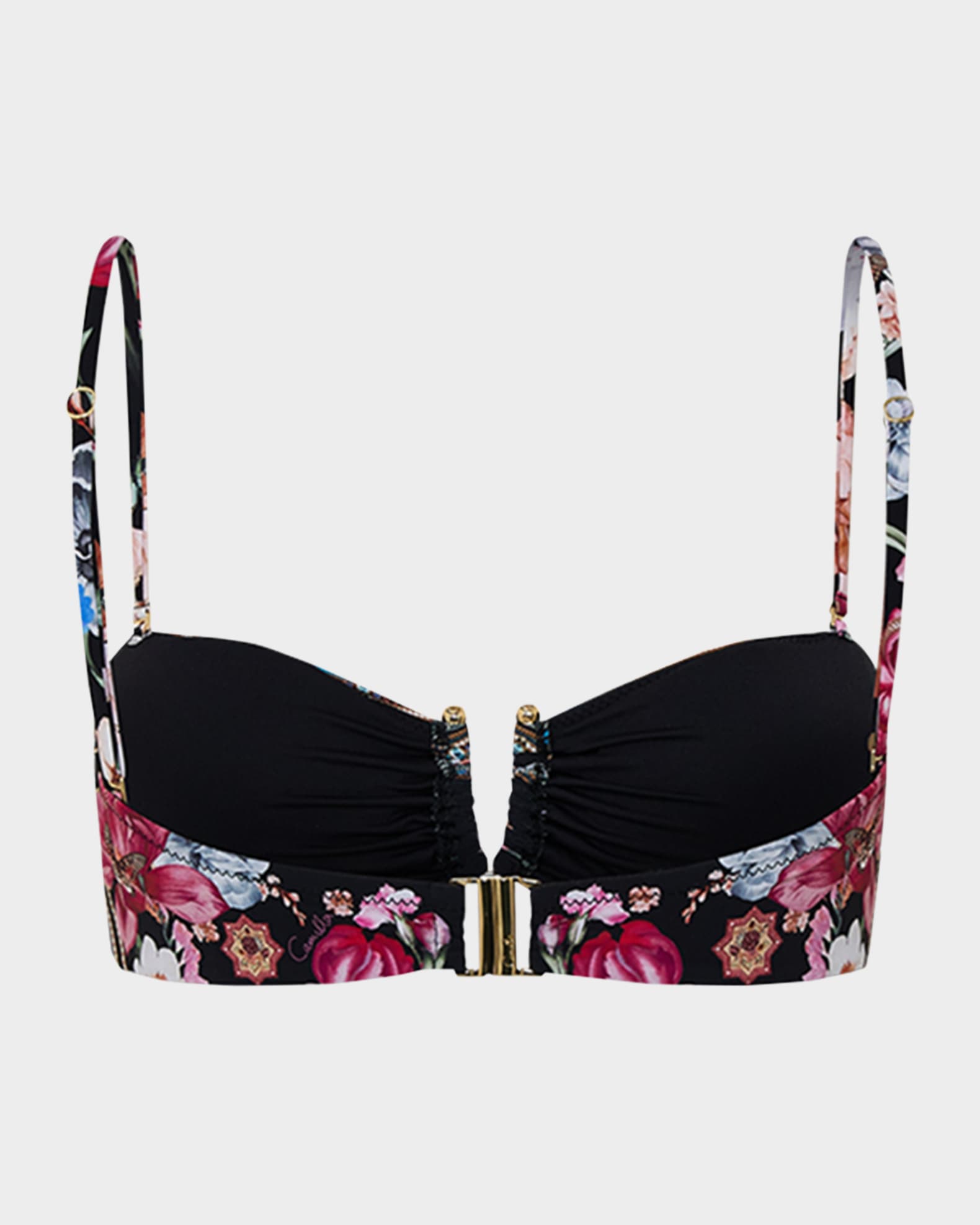 Midnight in Monserrate Bandeau U-Ring Bikini Top 1