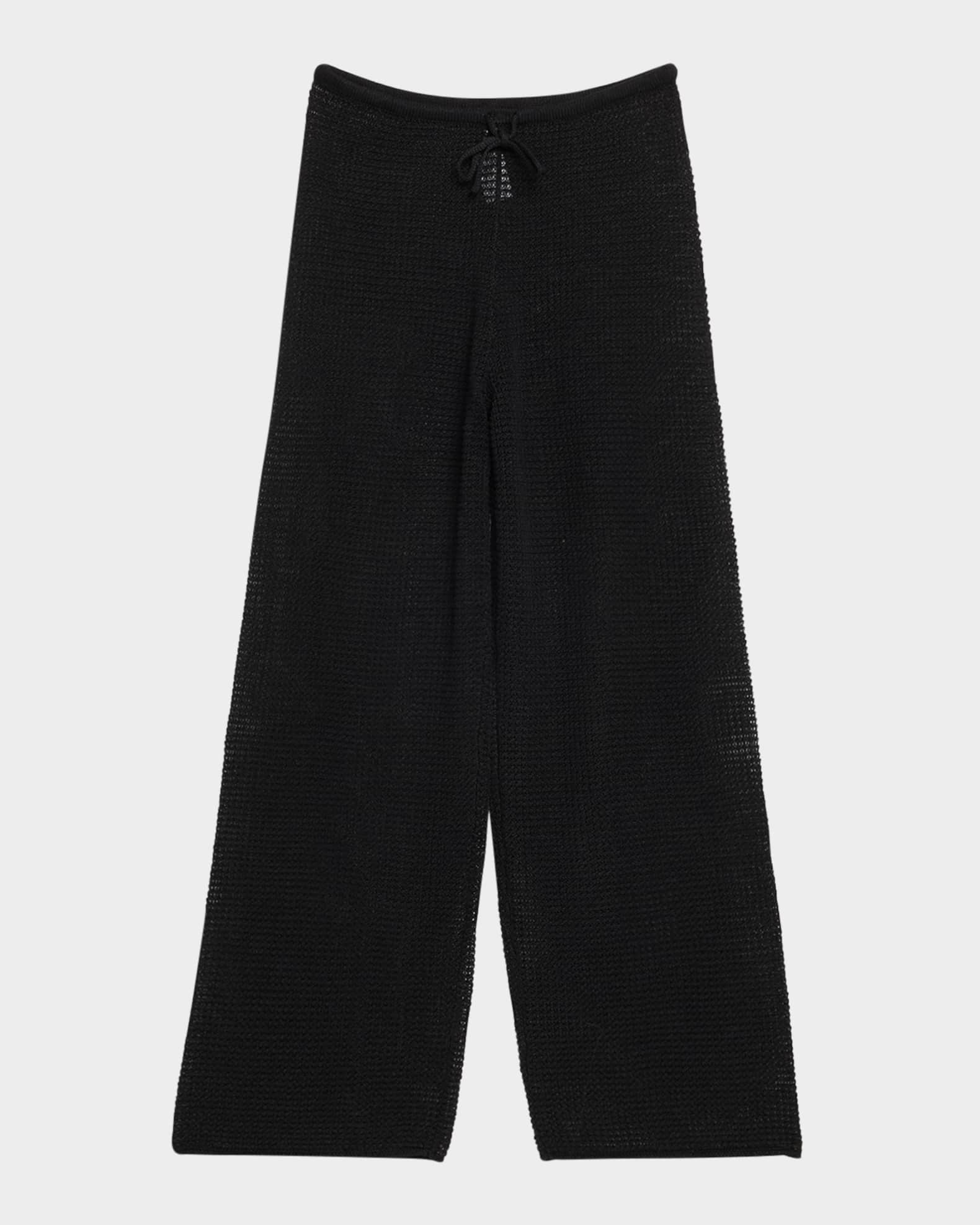 Linen Knit Drawstring Pants 0