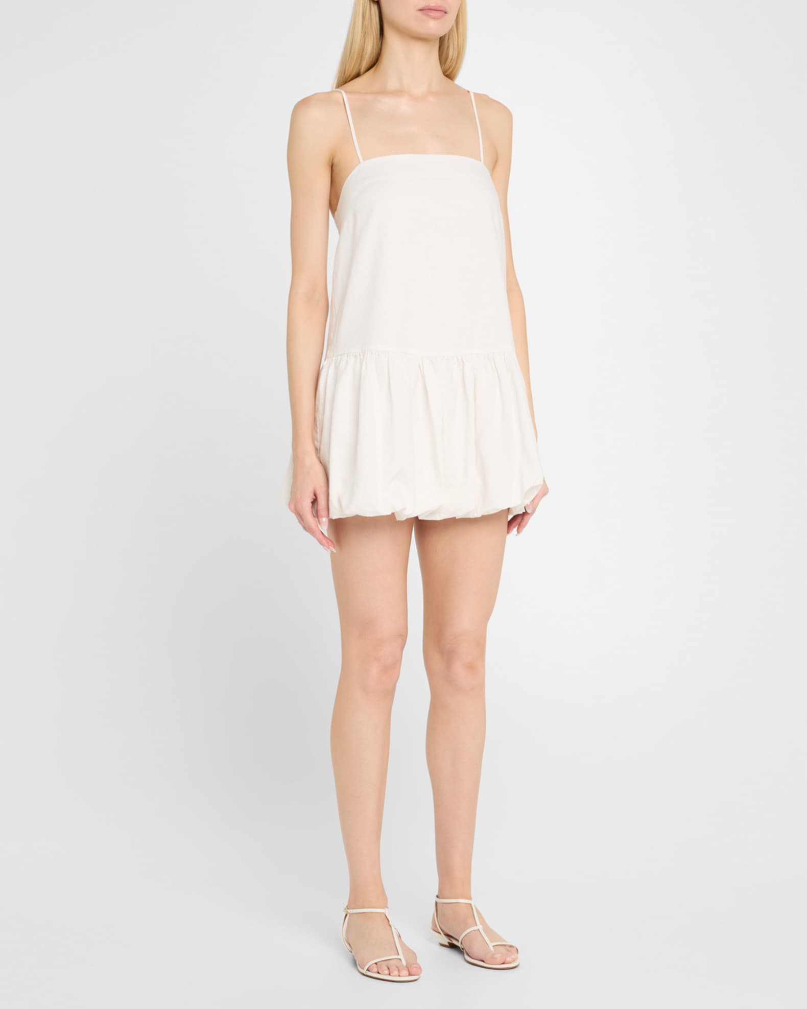 Onia Air Linen Bubble Mini Dress Neiman Marcus