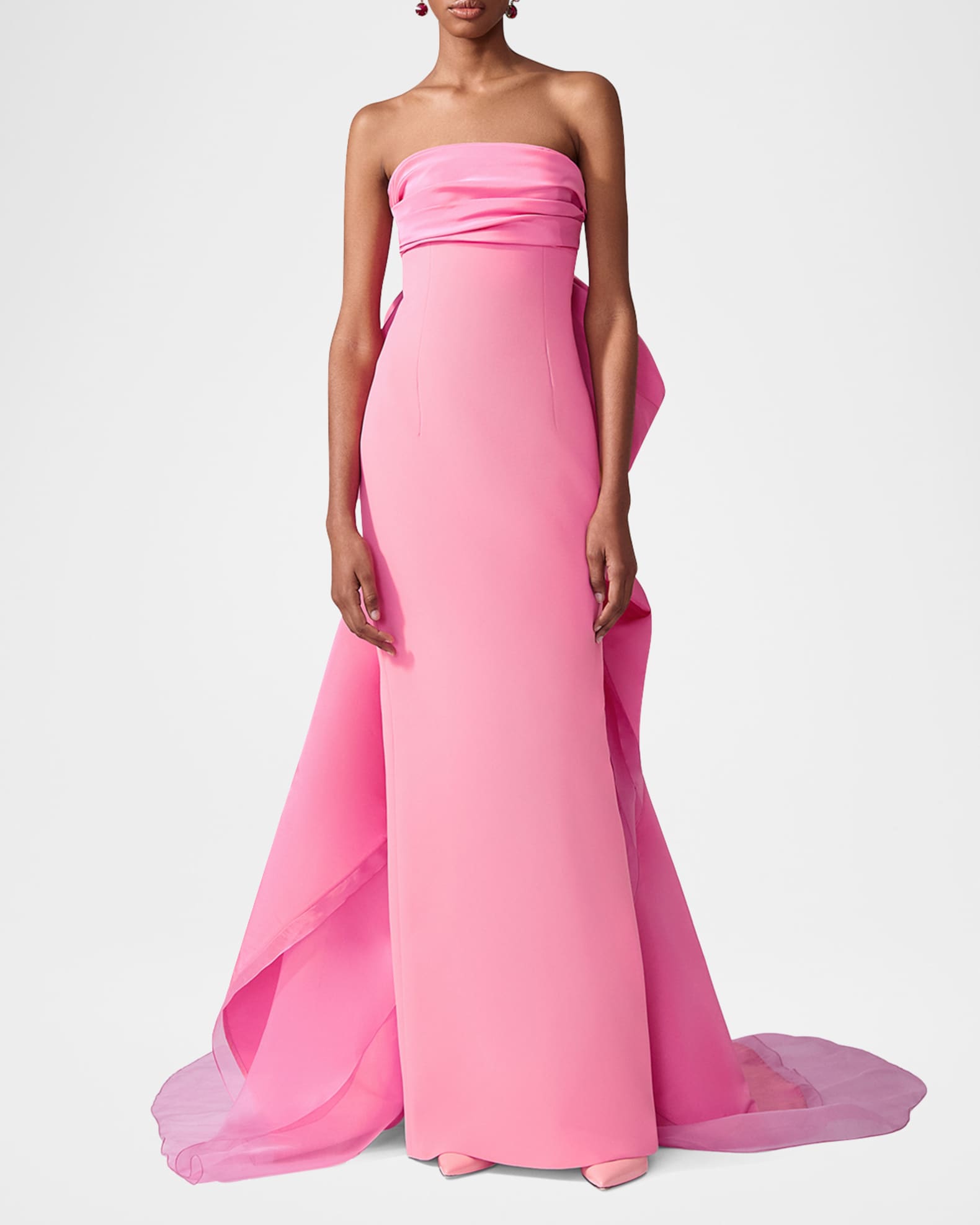 Strapless Bow-Back Column Gown 1