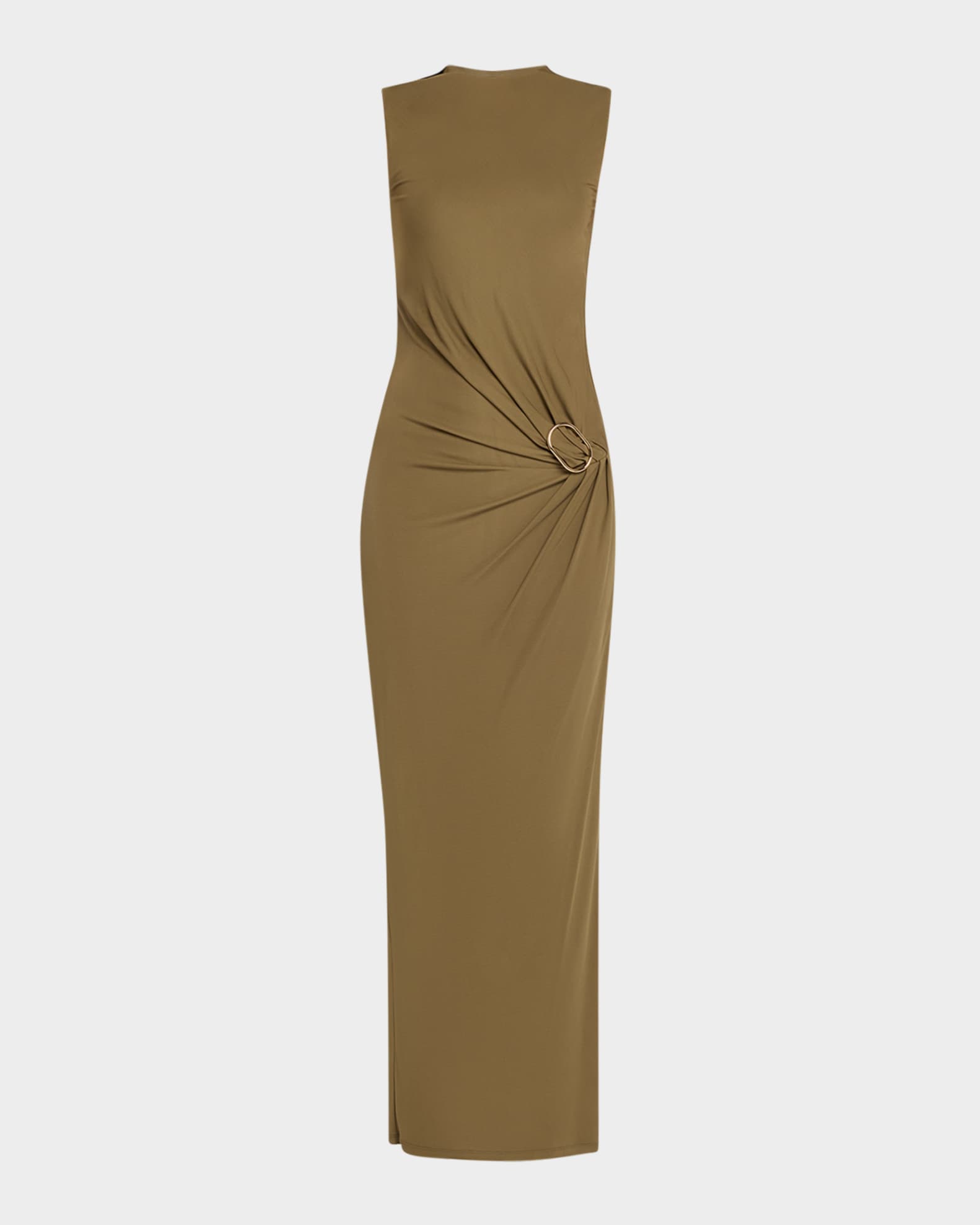 Roland Mouret Sleeveless Viscose Knit Maxi Dress with Buckle | Neiman ...
