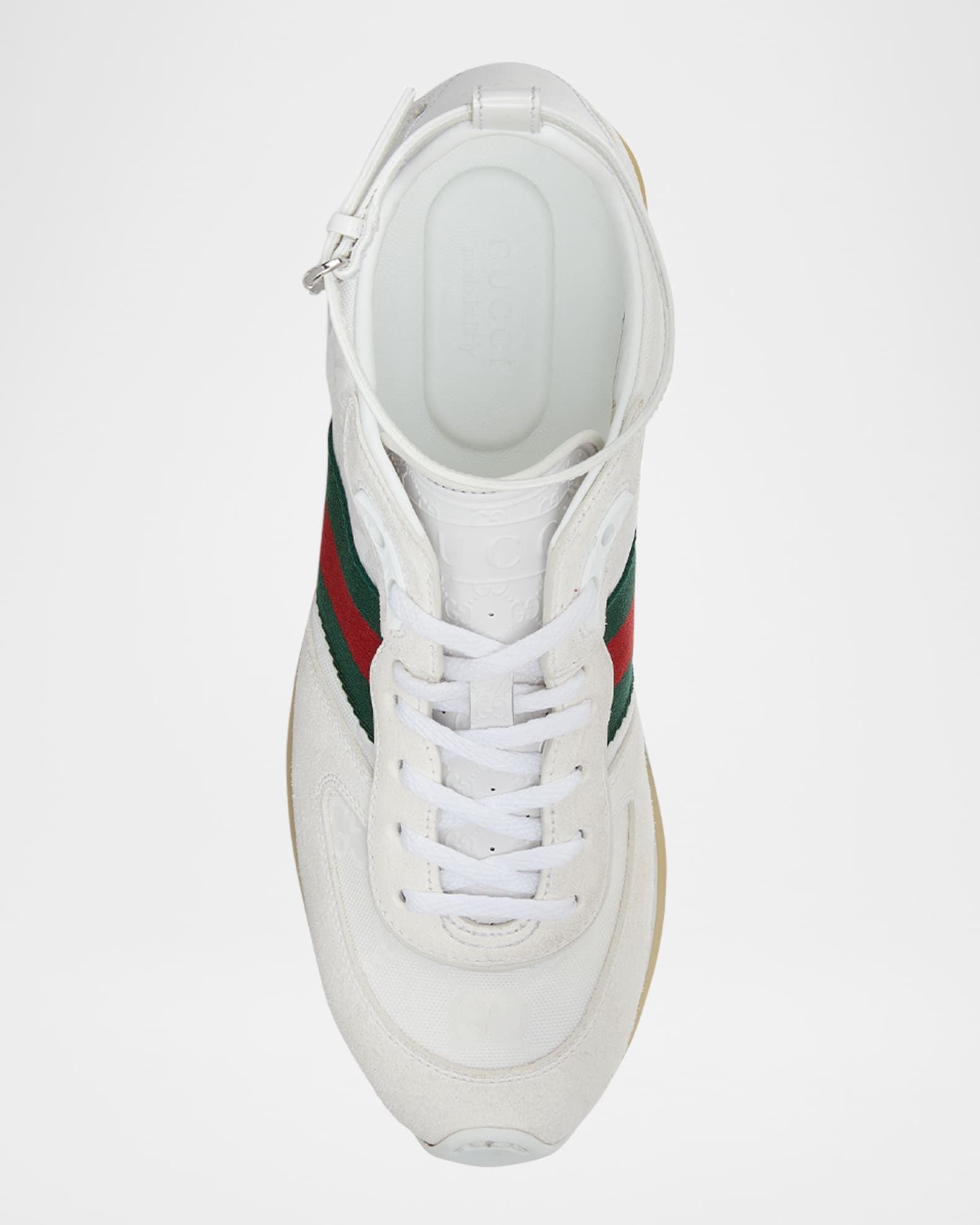 スニーカー GUCCI WHITE GG FABRIC AND SUEDE RE-MOTION SNEAKERS Women's Gucci Re-Motion sneaker in white GG nylon | GUCCI® US