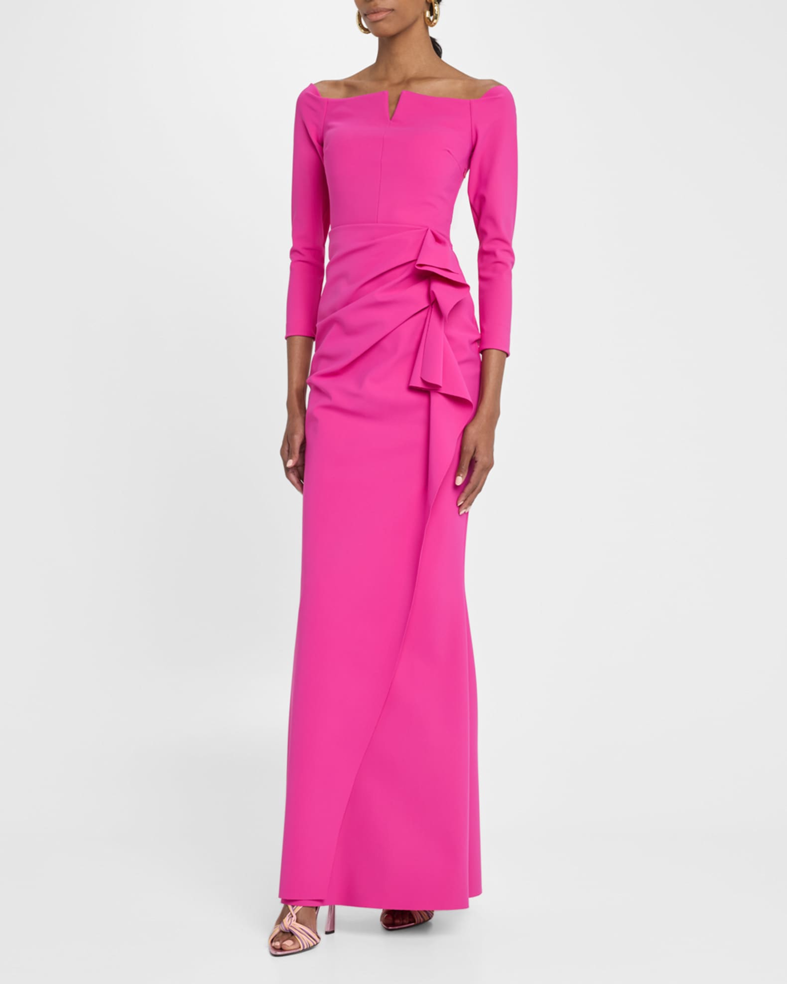 Penetta Draped Off-Shoulder Gown 1