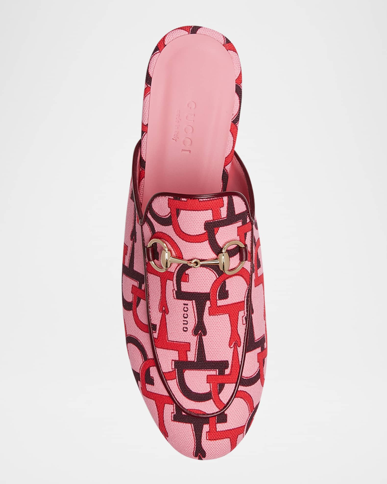 Gucci Princetown Horsebit Print Loafer Mules | Neiman Marcus
