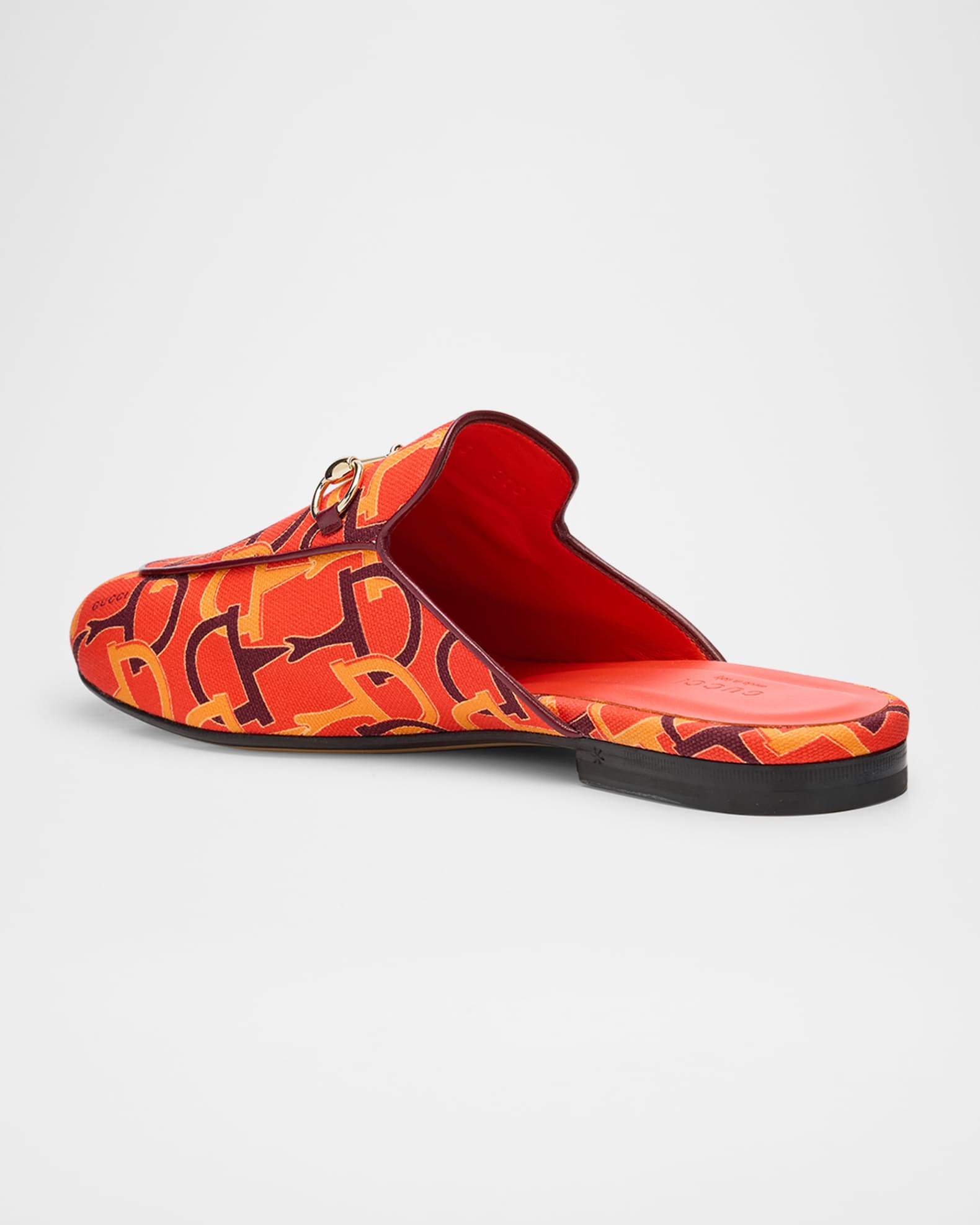 Princetown Horsebit Print Loafer Mules 1