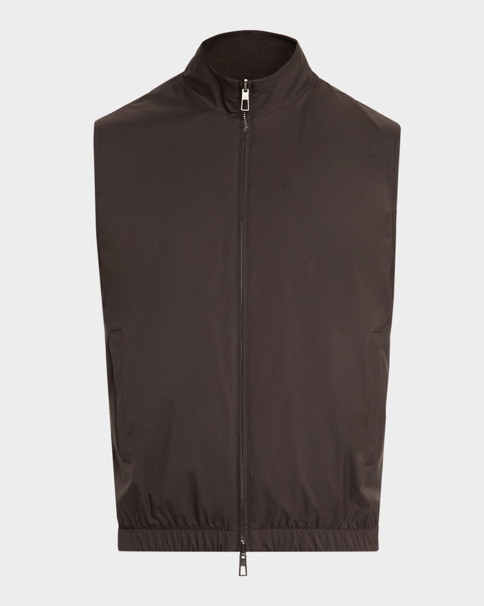 Loro Piana Men's Microfiber/Wool Reversible Zip Vest | Neiman Marcus