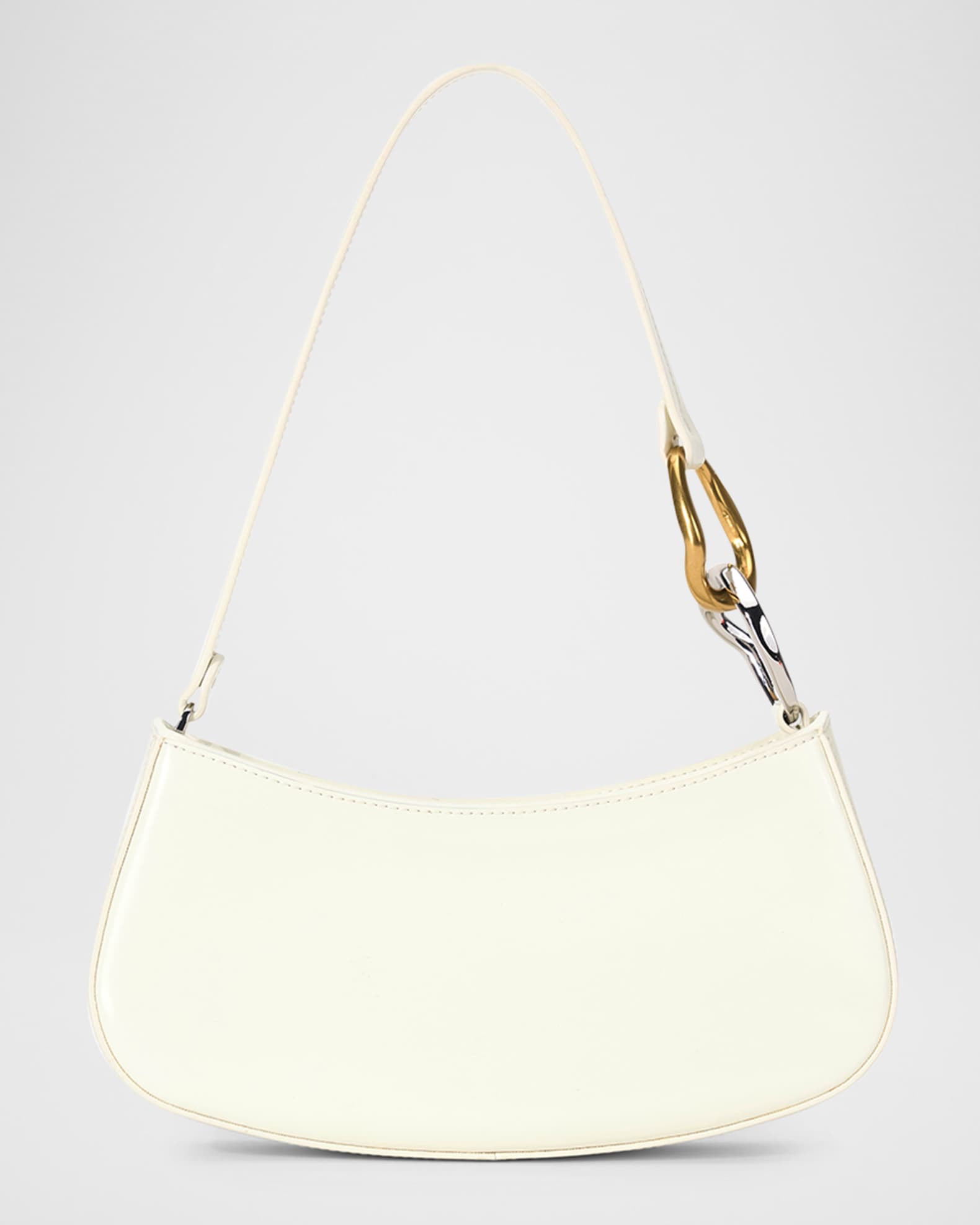 Ollie Chain-Link Leather Shoulder Bag 0