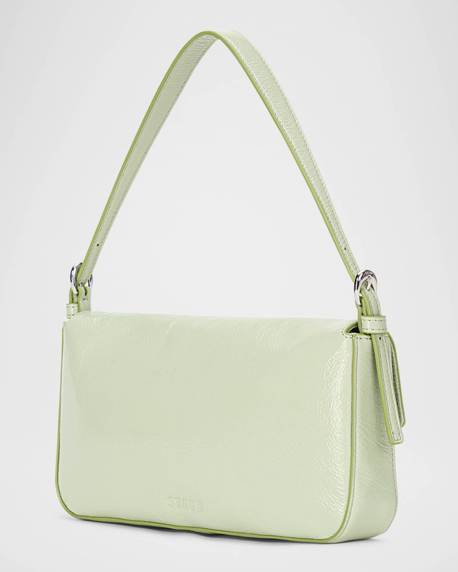 Harlow Buckle Crinkled Leather Shoulder Bag 1