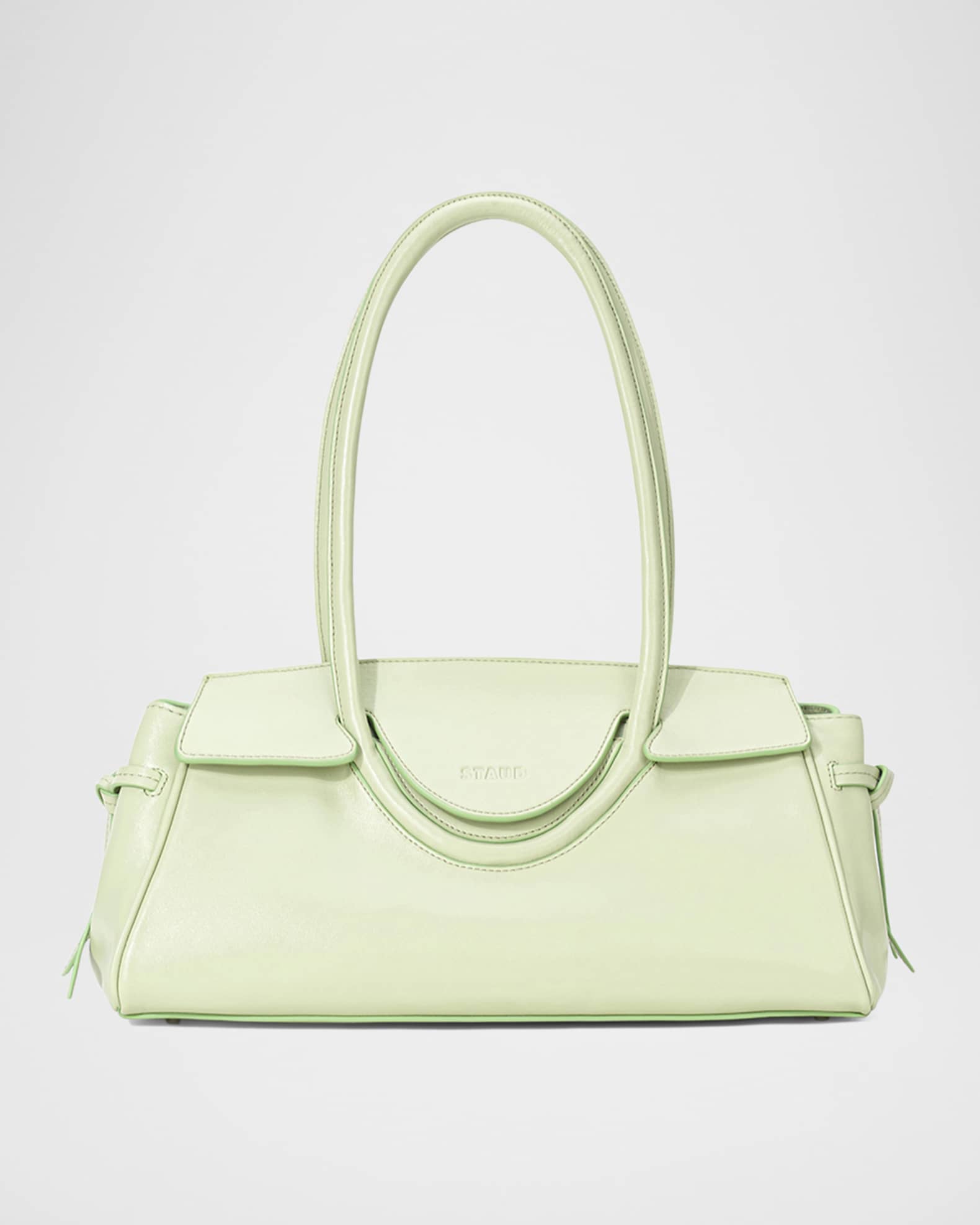 Maude Fold-Over Flap Leather Shoulder Bag 0