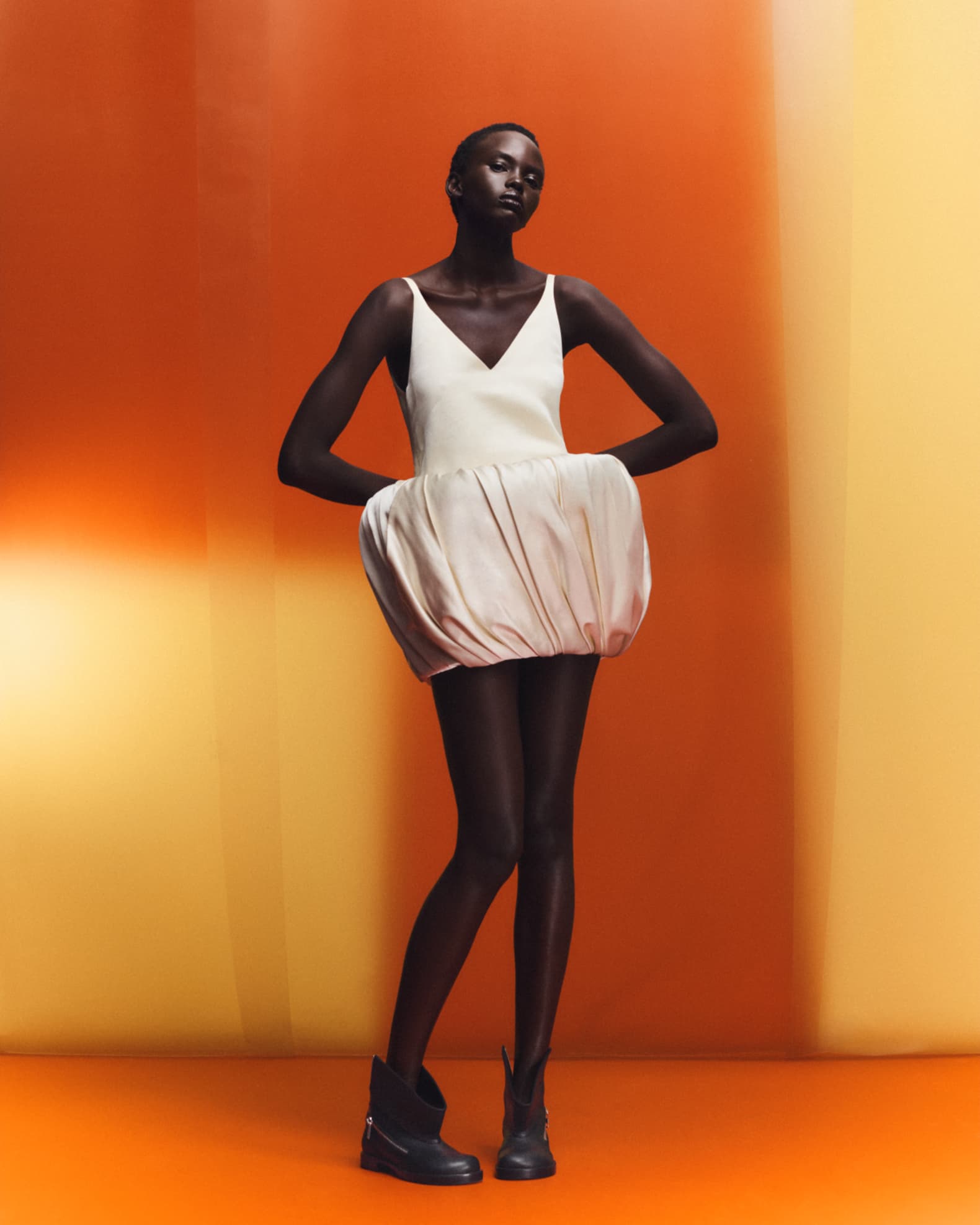 Rolled Hem Duchesse Mini Dress 1