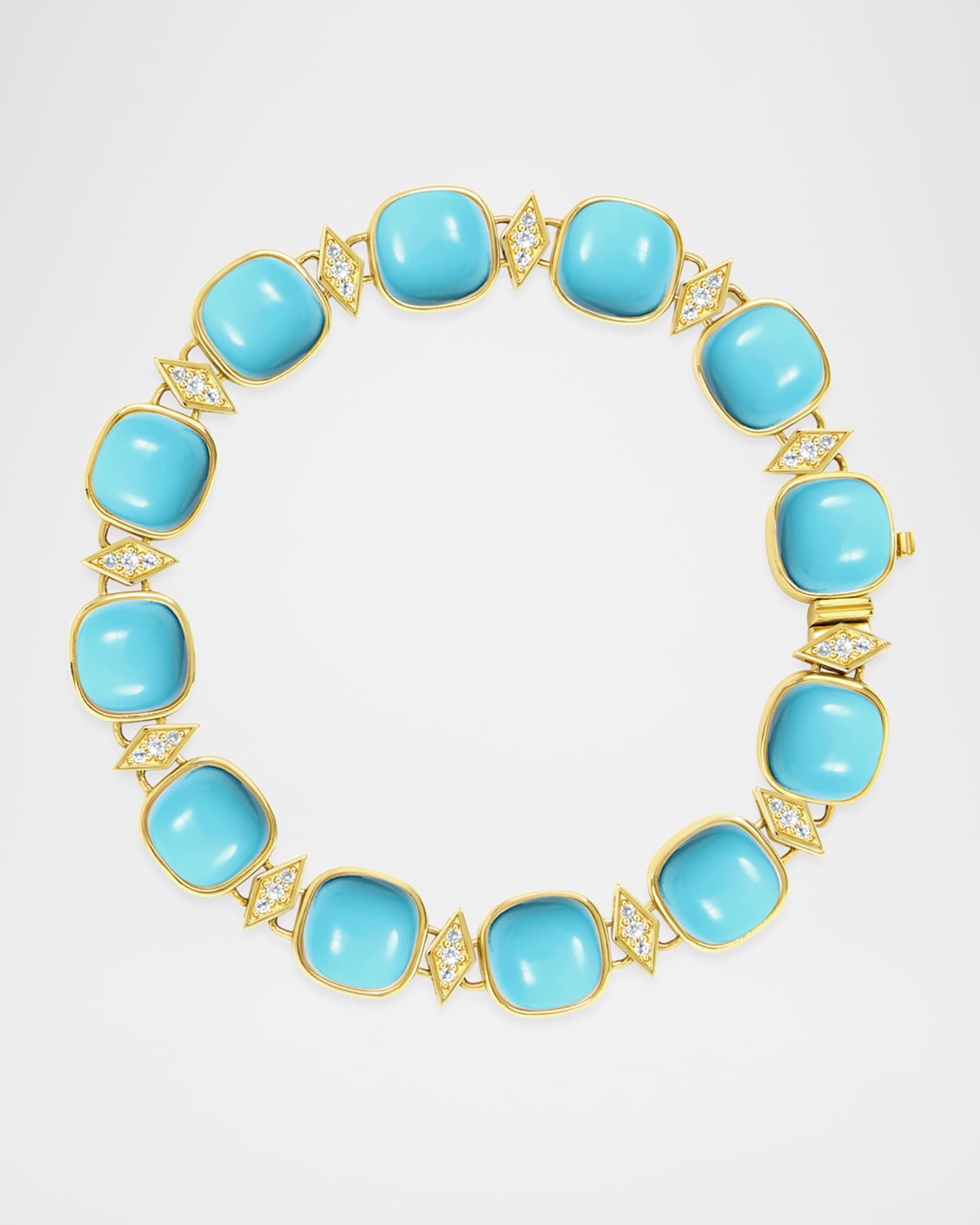 The Astral Cushion Gemstone 18K Latch Bracelet 0