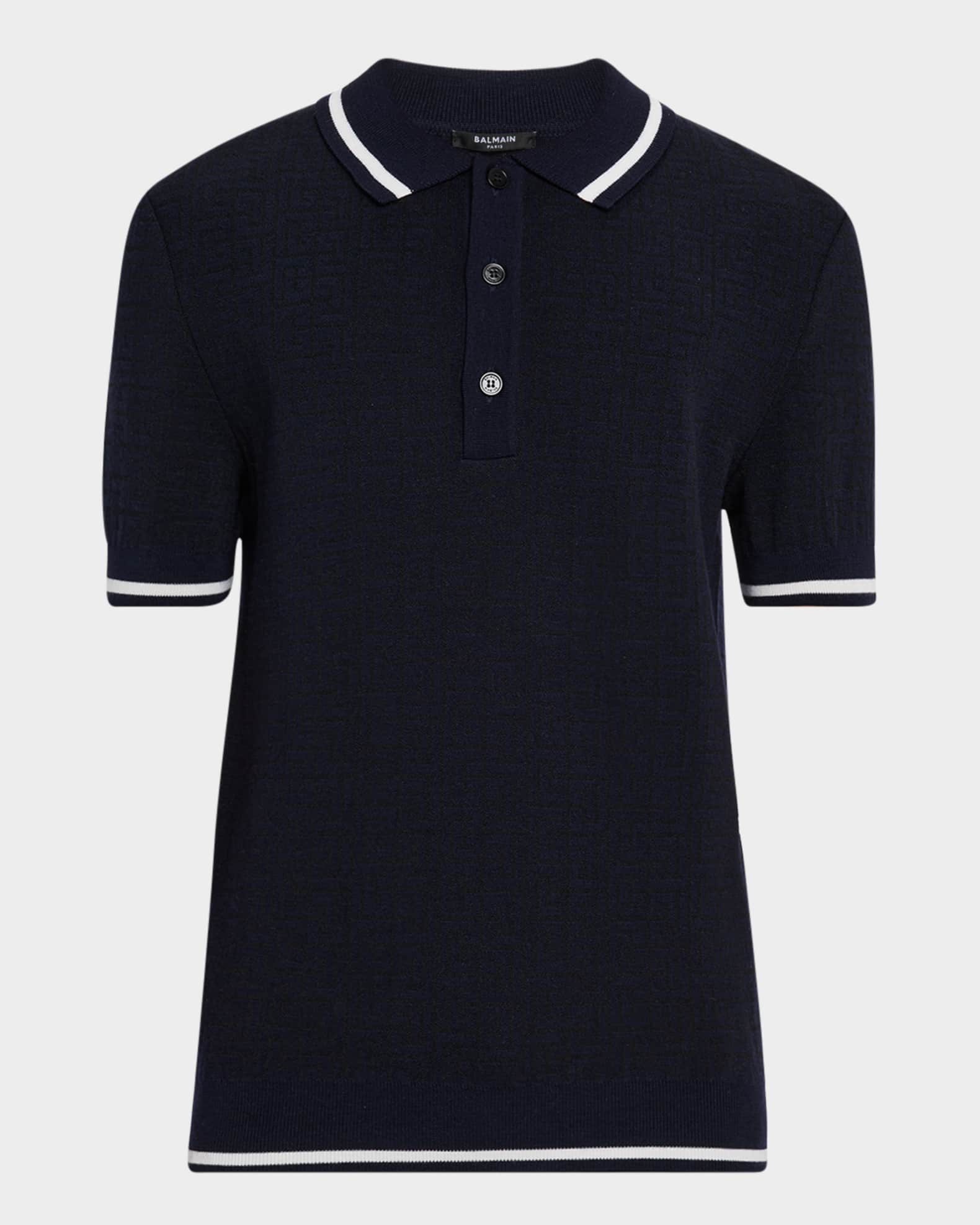 Men's Monogram Knit Polo Shirt 0