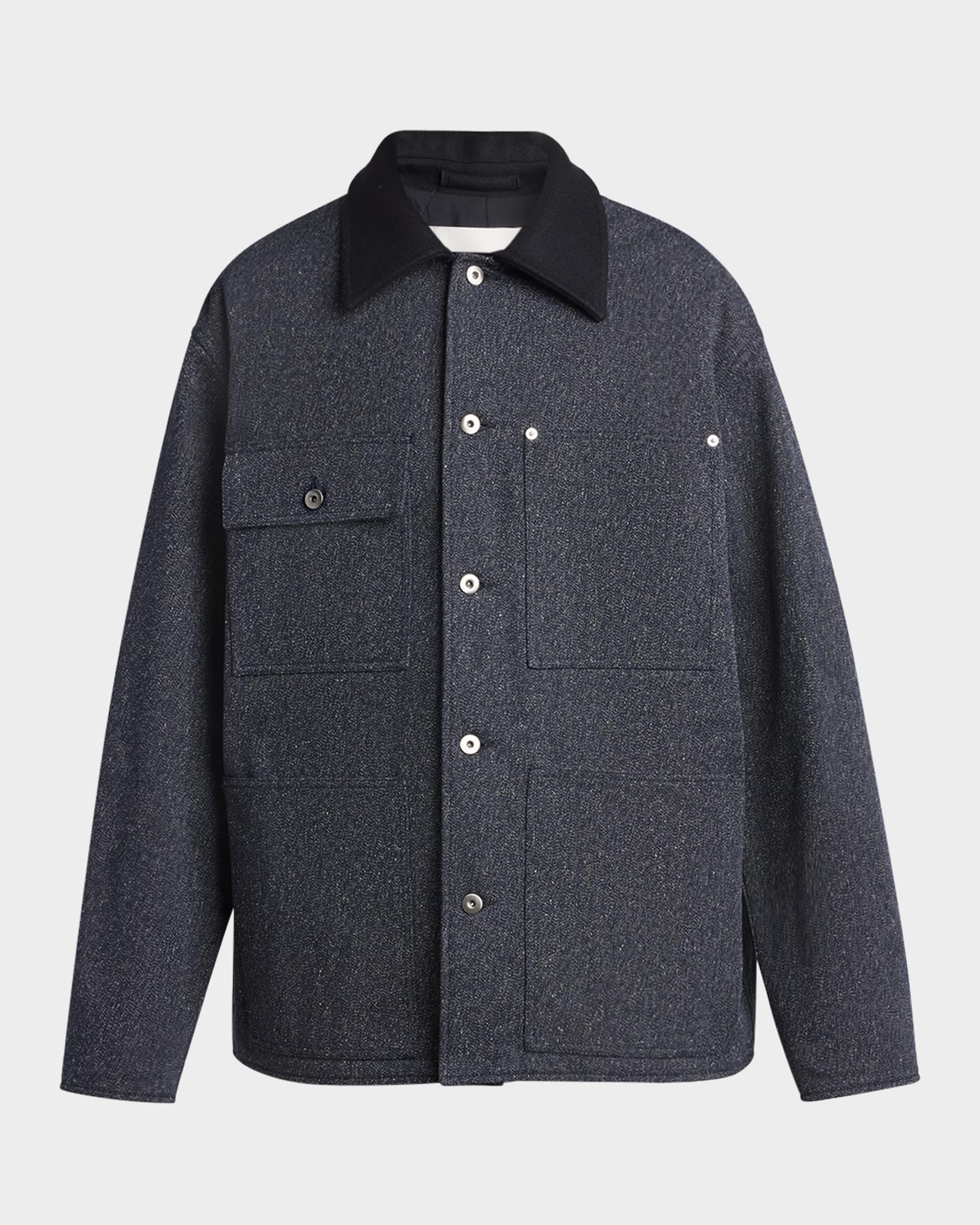 Jil Sander Men's Boxy-Fit Workwear Jacket | Neiman Marcus