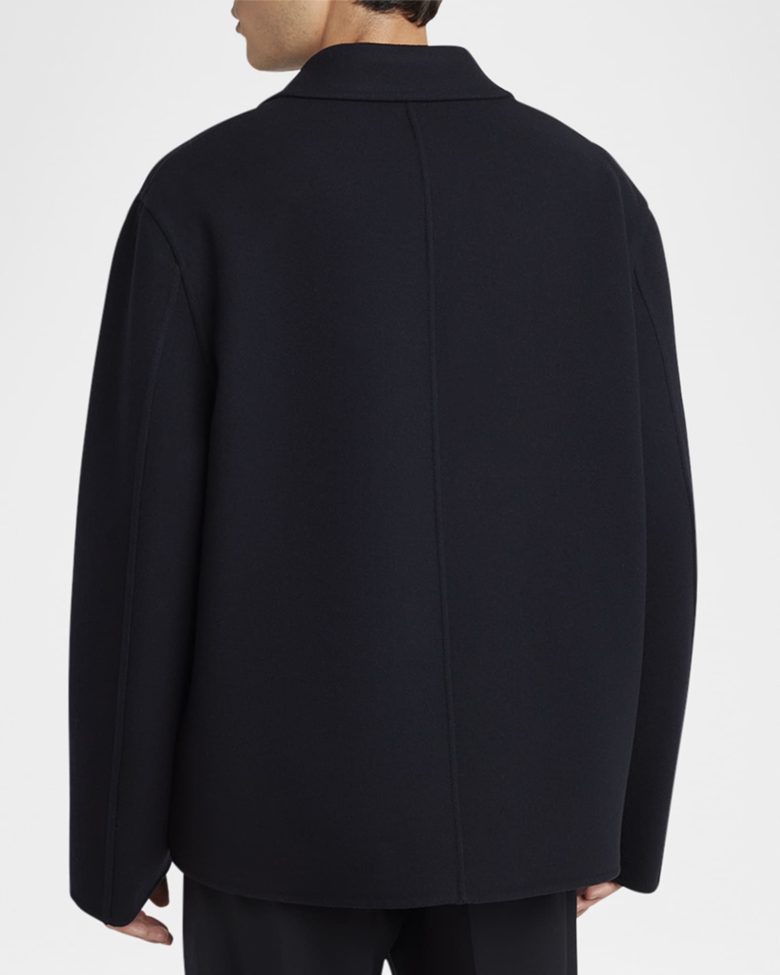Jil Sander Men's Wool Boxy-Fit Shirt Jacket | Neiman Marcus