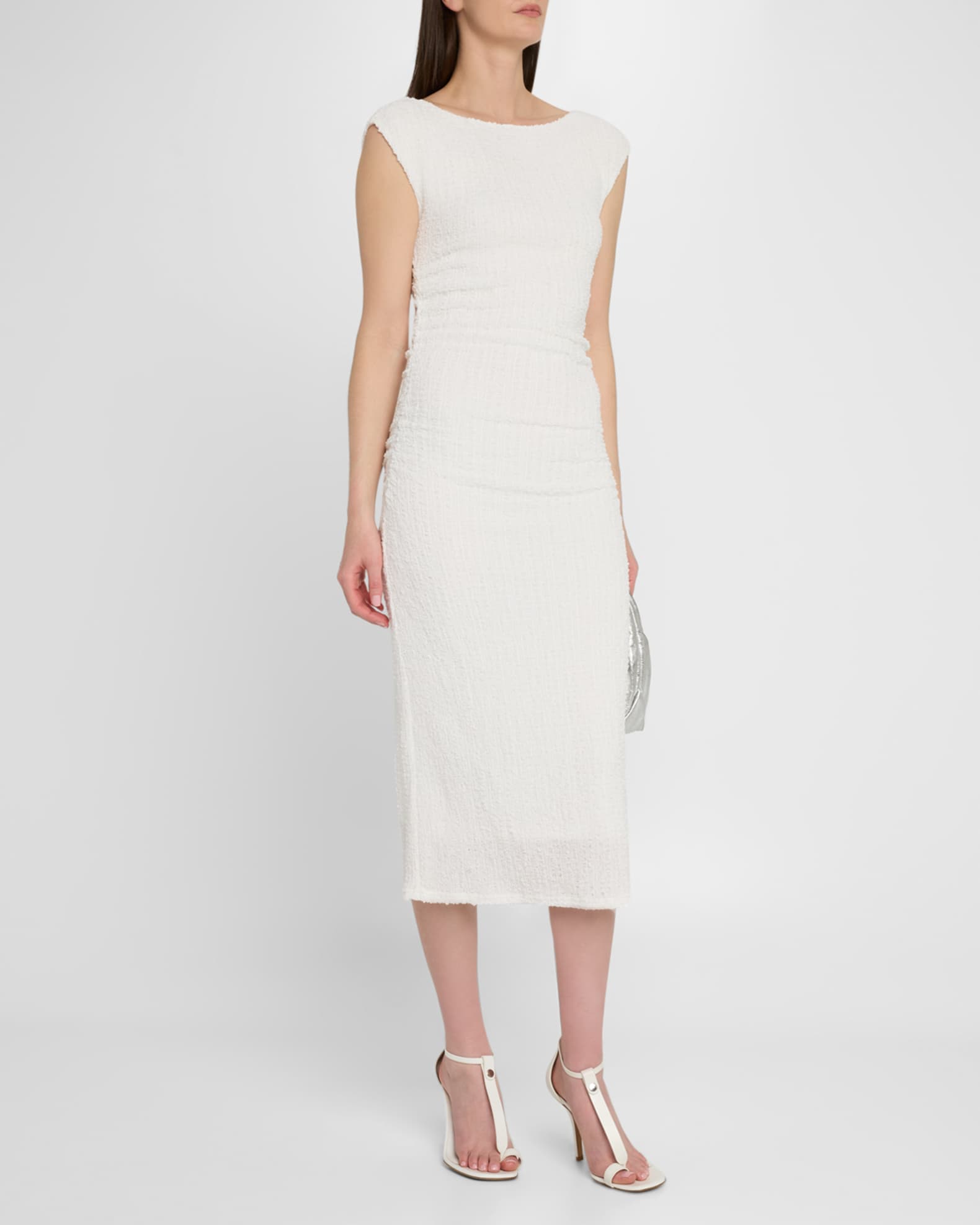 Yaruba 2 Ruched Bateau-Neck Midi Dress 1