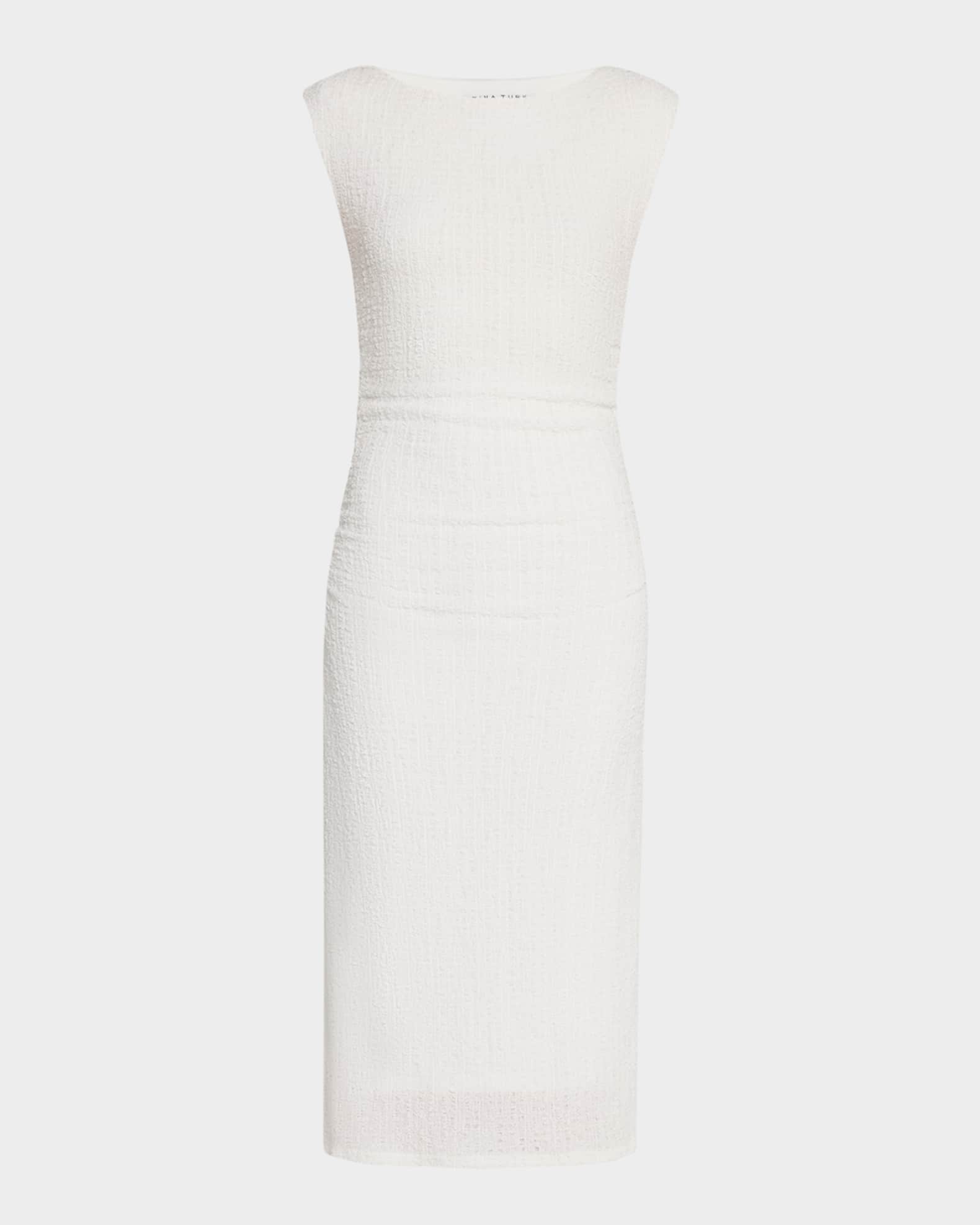 Yaruba 2 Ruched Bateau-Neck Midi Dress 0