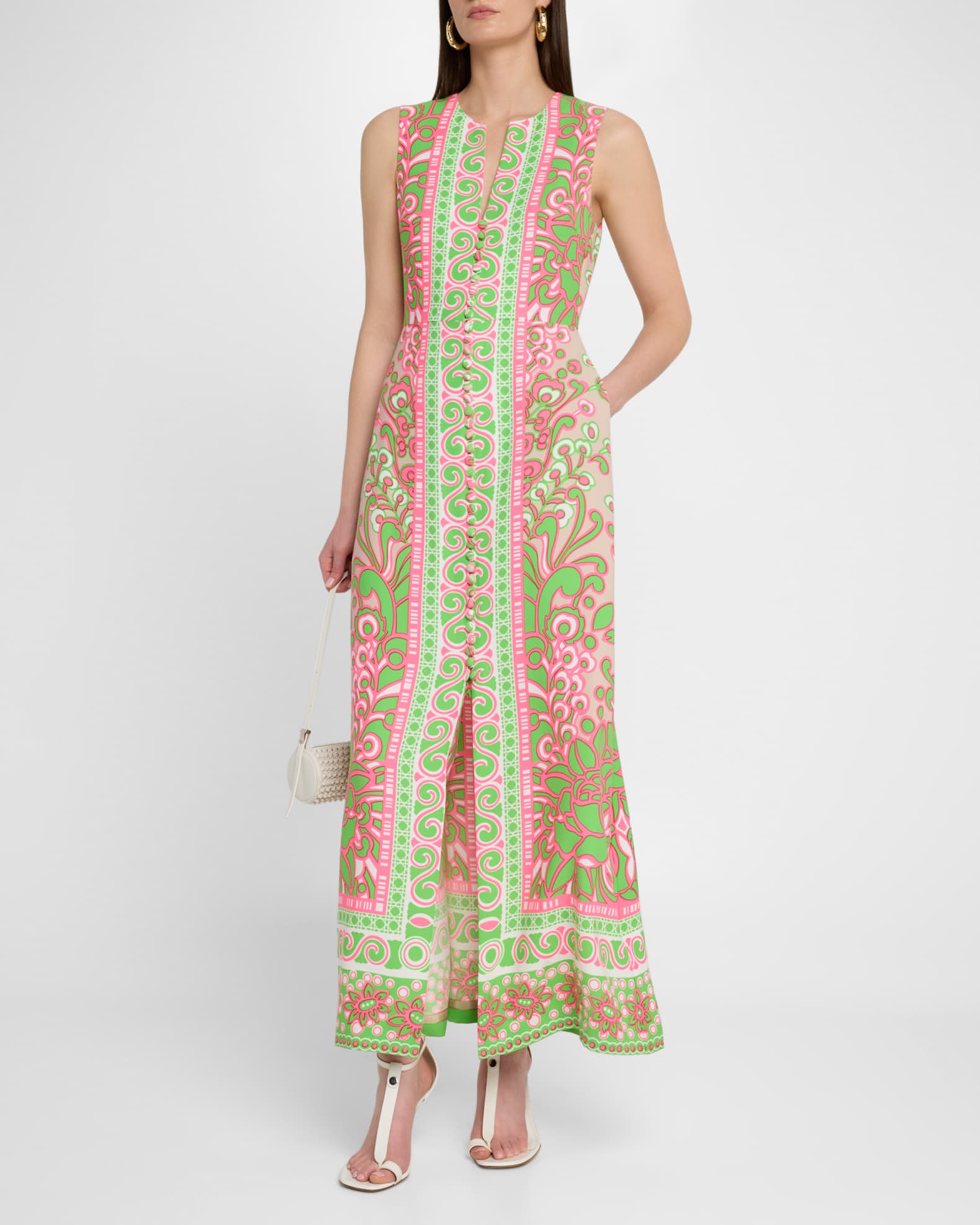 Novak Sleeveless Floral-Print Maxi Dress 1