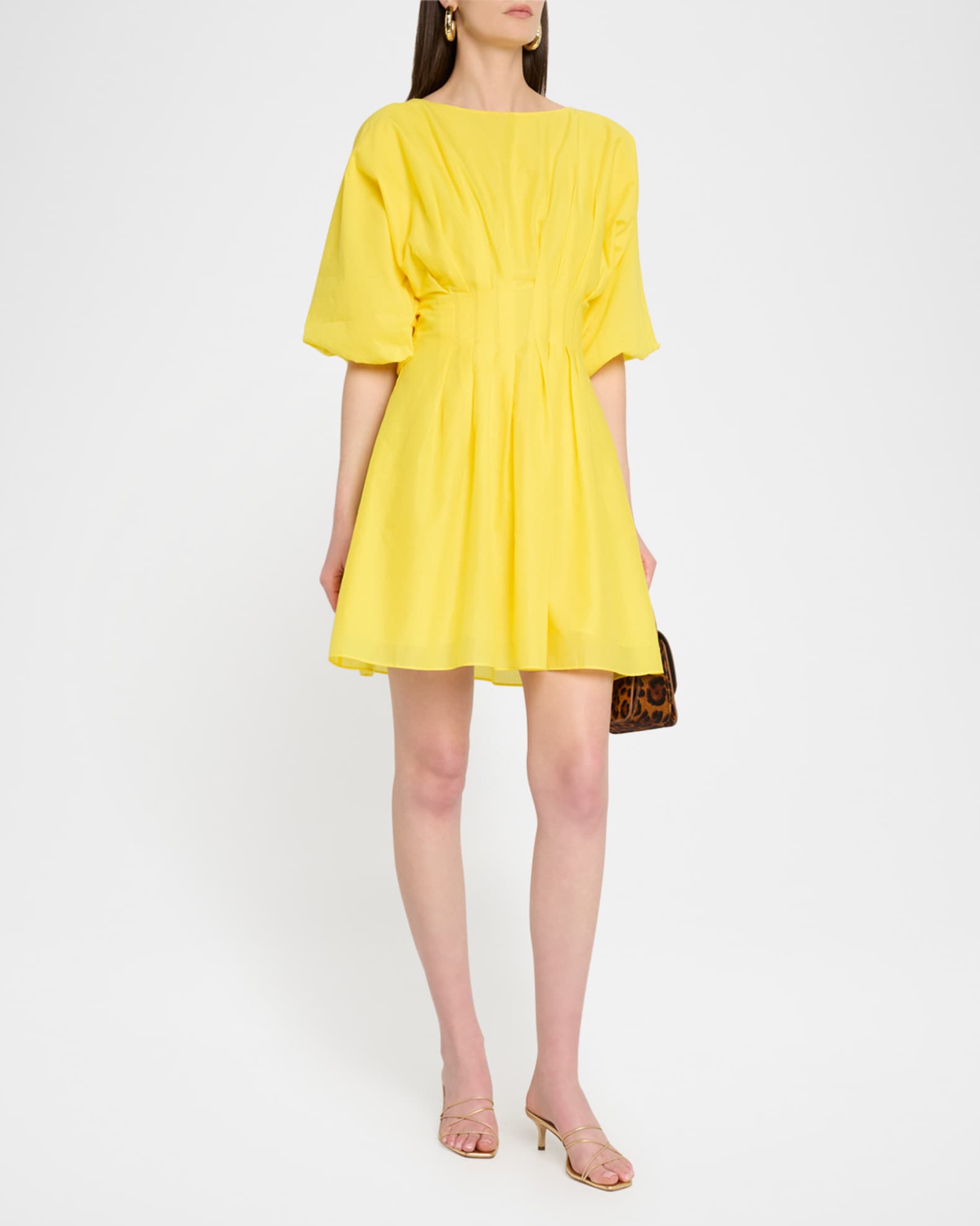 Gian 2 Pleated Cotton Voile Mini Dress 1