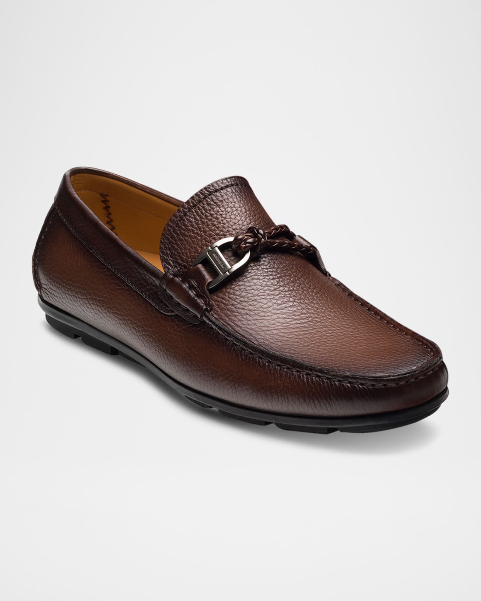 Men's Monterey Leather Braided-Bit Loafers 1