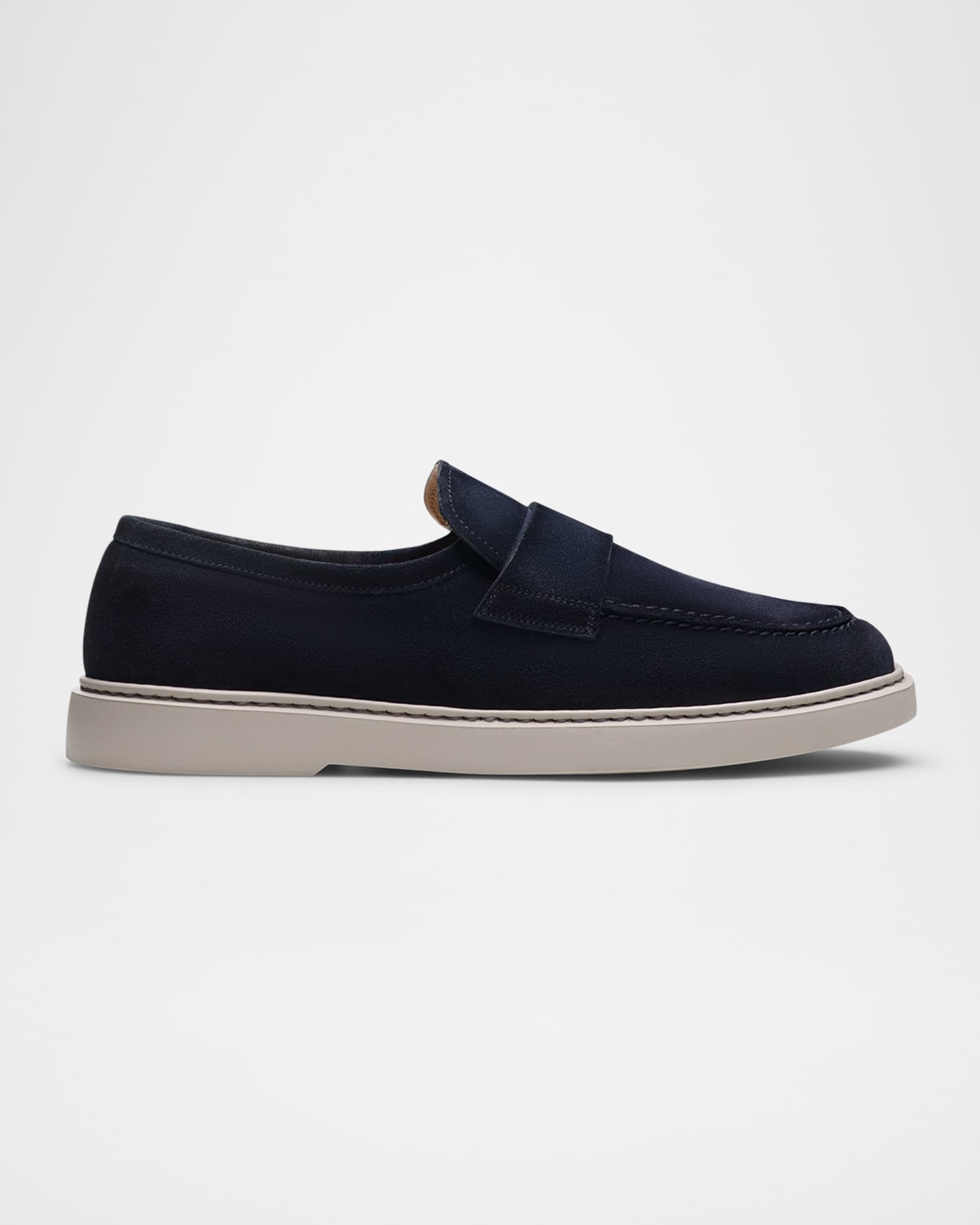 Men's Bandera Suede Rubber-Sole Penny Loafers 0