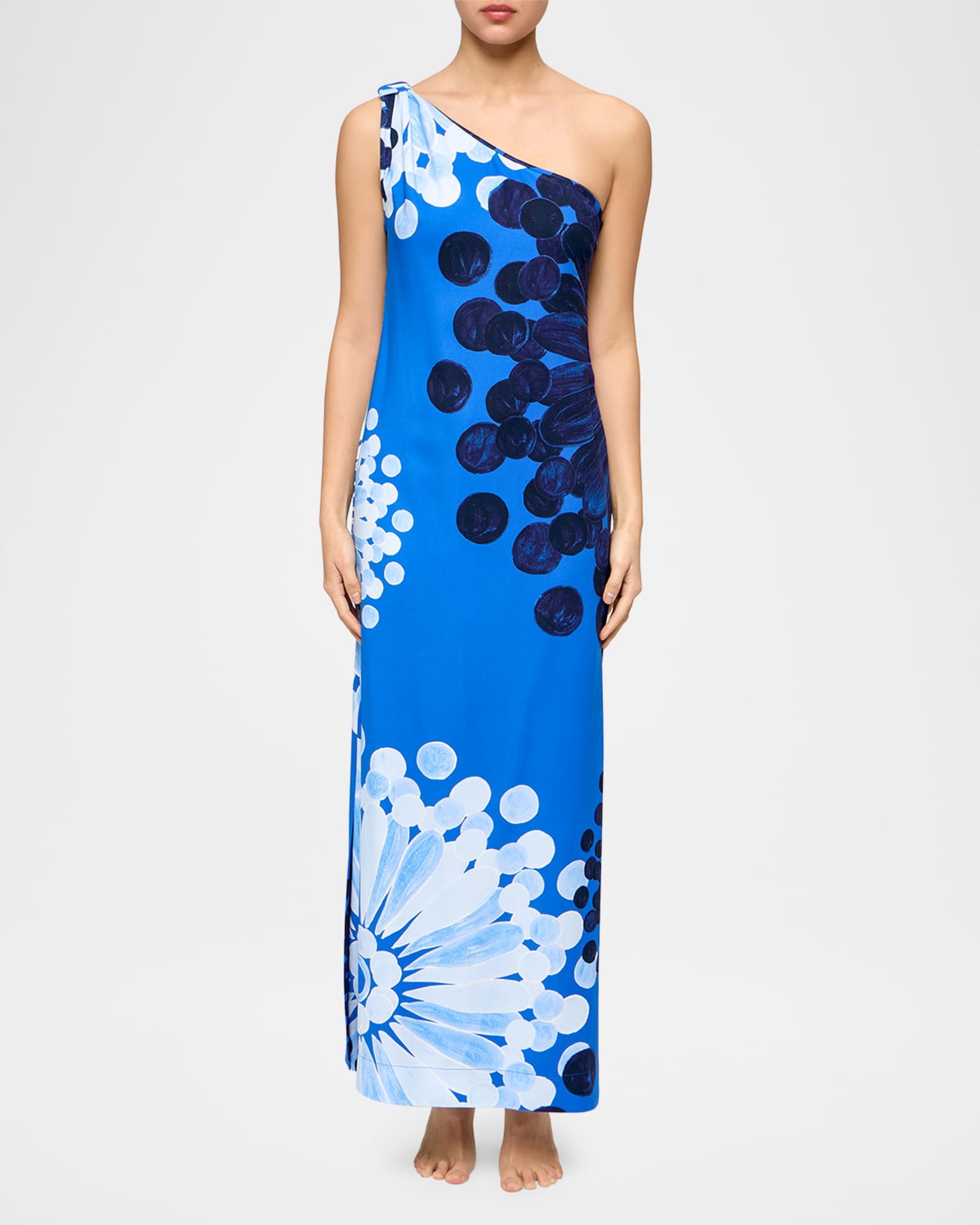 Nefeli One-Shoulder Silk Maxi Dress 1