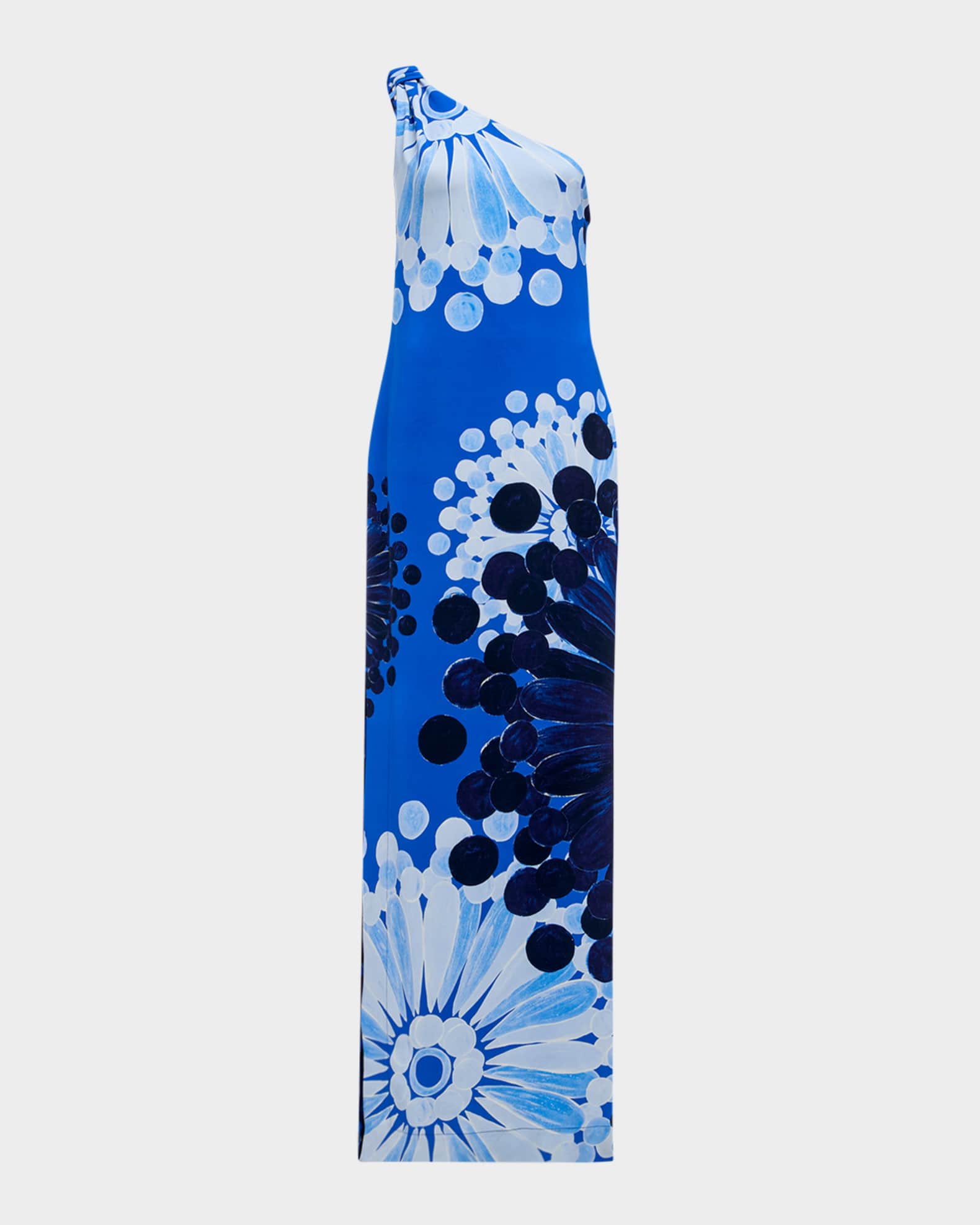 Nefeli One-Shoulder Silk Maxi Dress 0