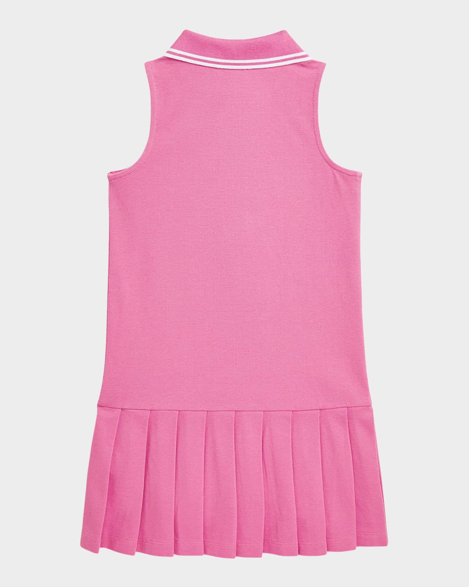 Girl's Pony Embroidered Pleated Tennis Dress, Size 2-6X 1