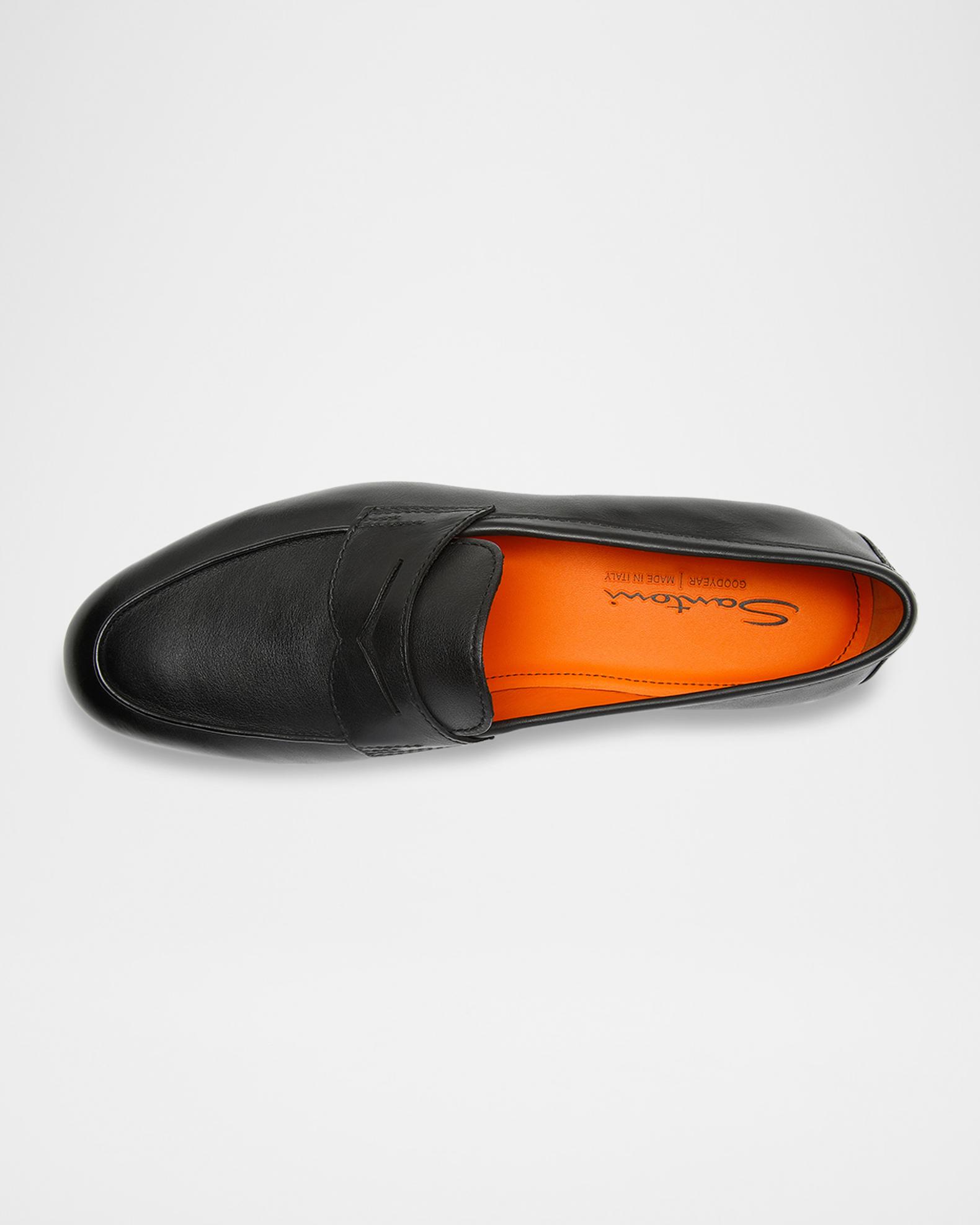 Men’s Santoni Carlo soft furnished leather penny loafers size 8 US made Italy SANTONI penny loafers  main image 2