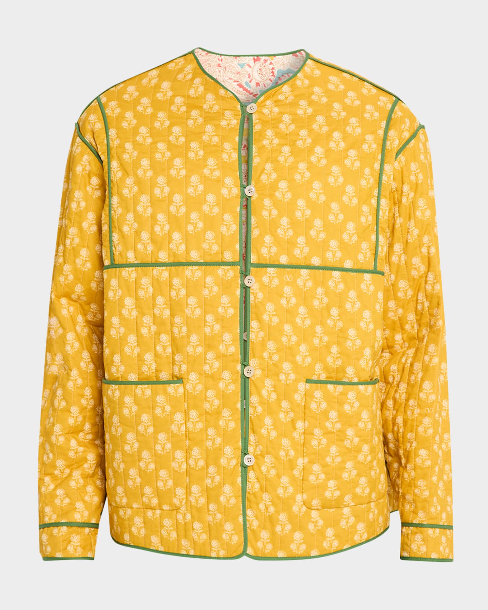 Valentino Garavani Men's Reversible Quilted Linen Voyage