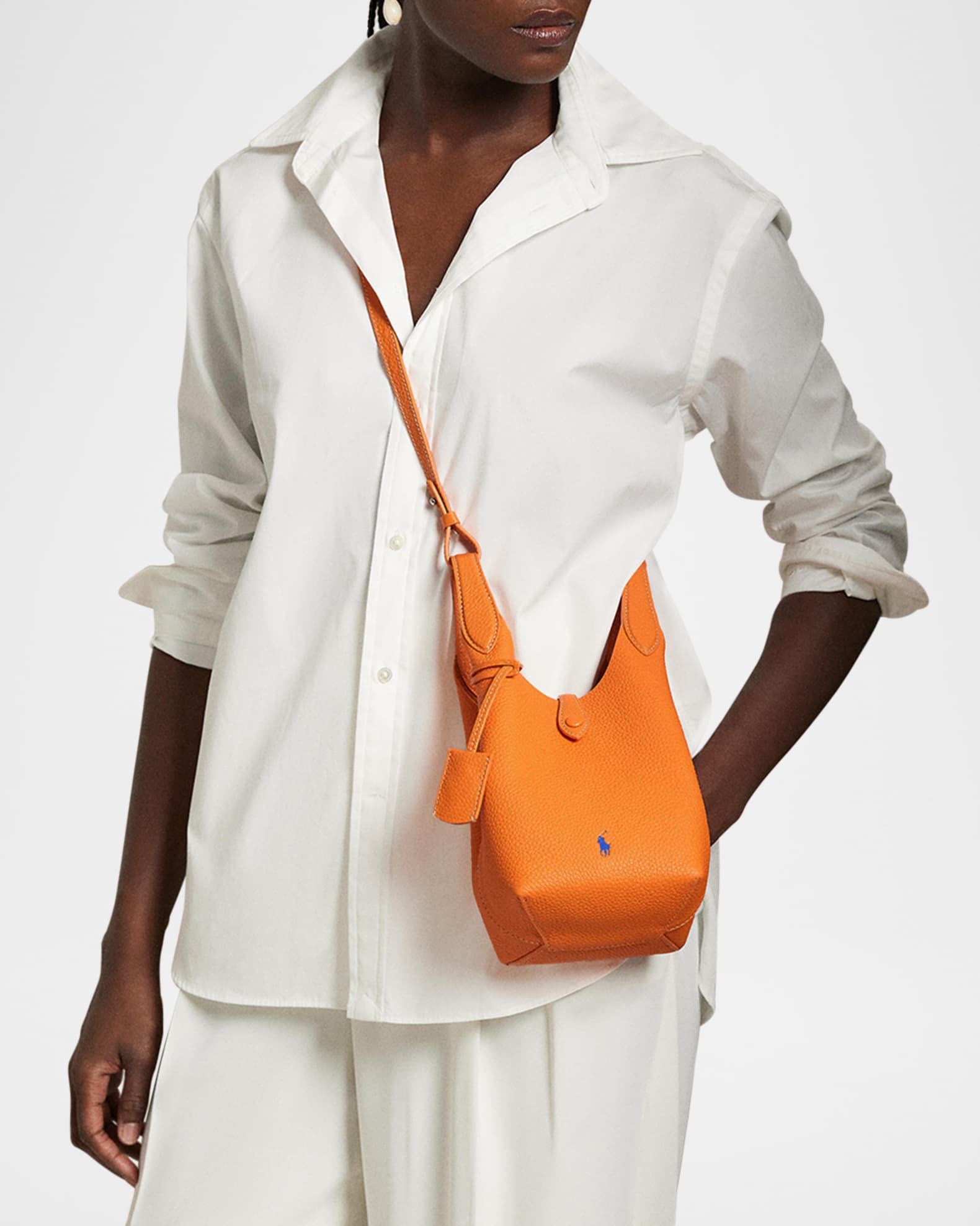 Polo Ralph Lauren The Polo Play Pebbled Leather Crossbody